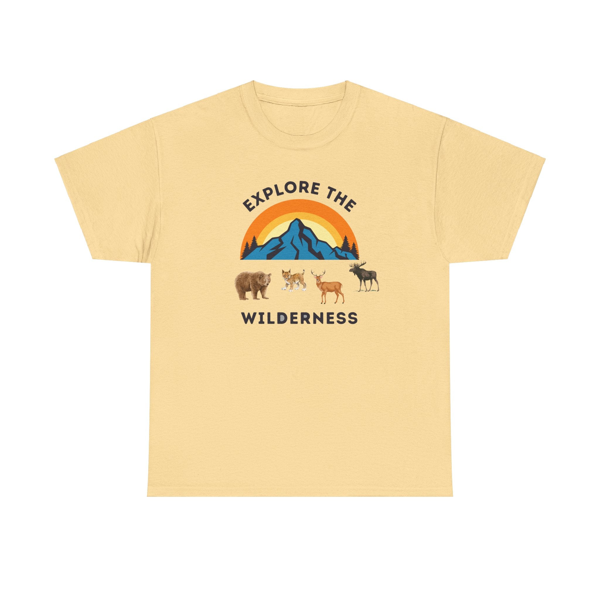 Explore The Wilderness Printed Unisex Tee - Casual Wear Graphic Shirt - Mens/Womens Top - Unique comfort Tee - Gift - Festival Apparel