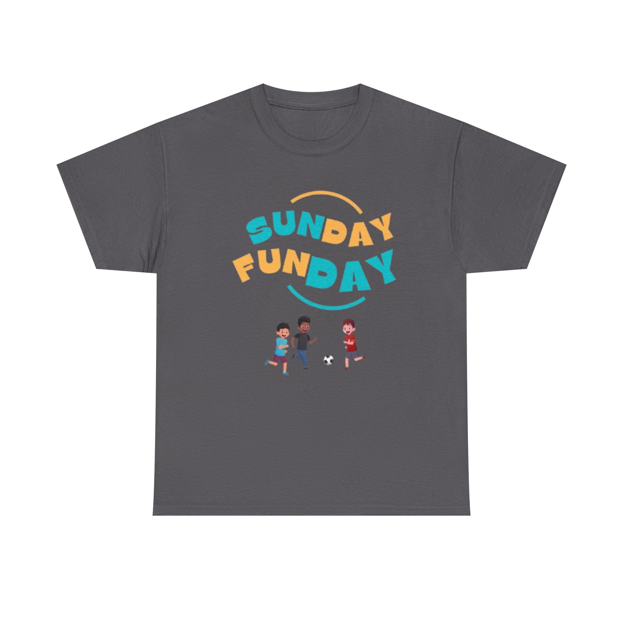 Unisex Heavy Cotton Tee - Sunday Funday Printed T-Shirt - Comfortable Casual Wear Tee - Unique Graphic Tee - Gift