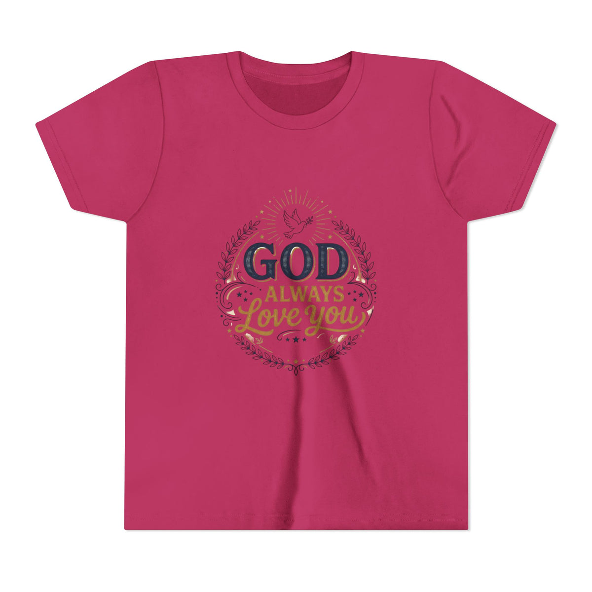 God Always Love You Youth Tee | Faith Christian Kids Shirt