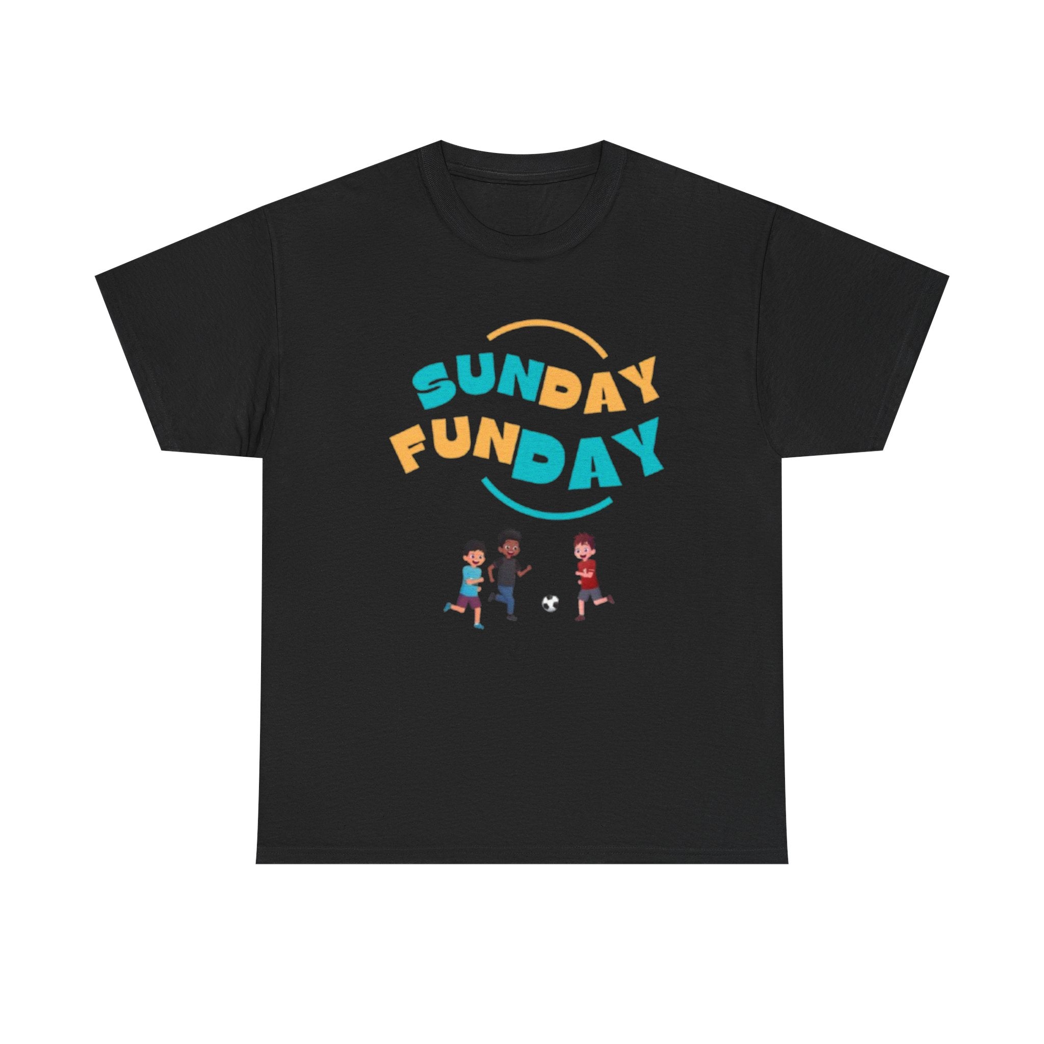 Unisex Heavy Cotton Tee - Sunday Funday Printed T-Shirt - Comfortable Casual Wear Tee - Unique Graphic Tee - Gift