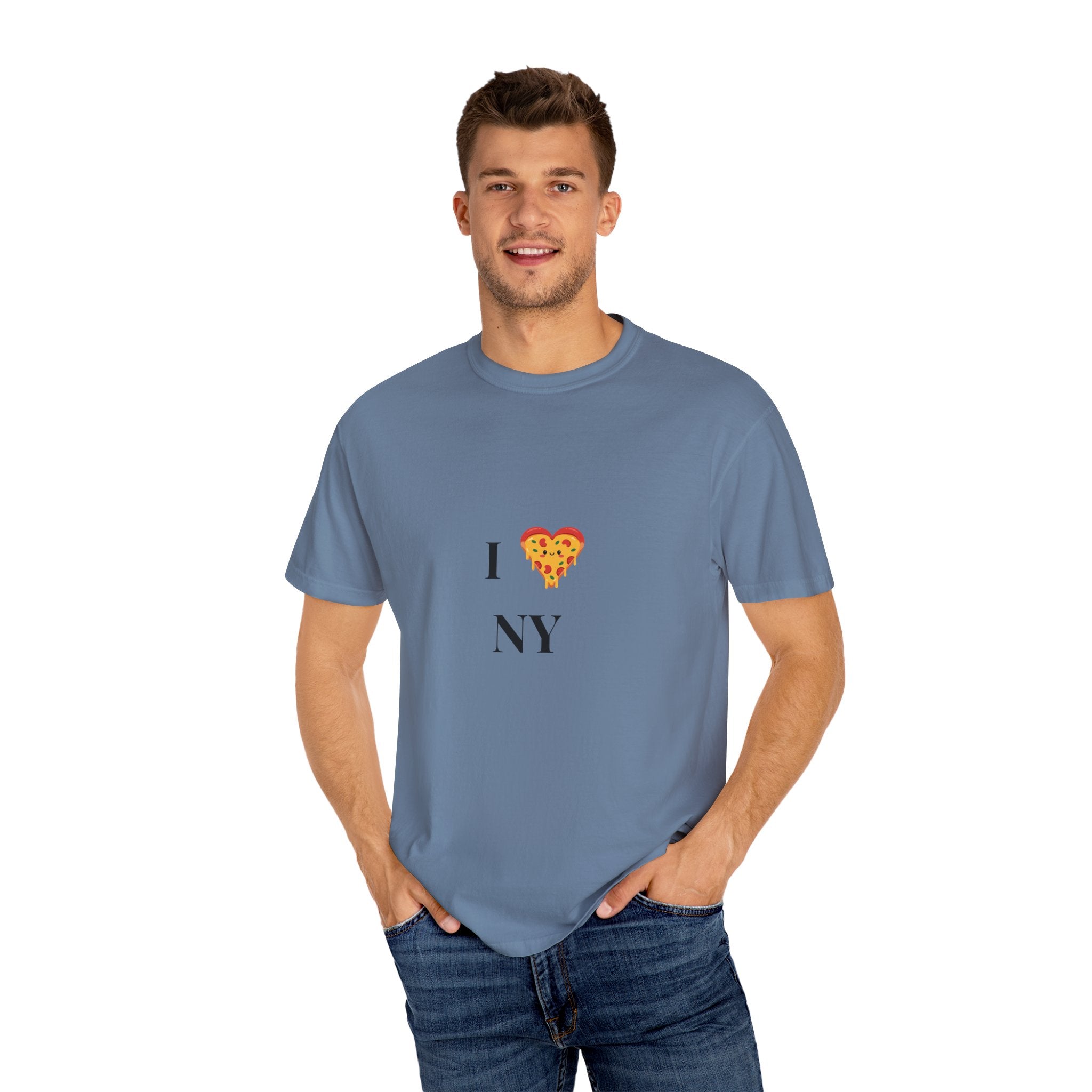 I ❤️ NY Pizza Unisex Garment-Dyed T-Shirt | Perfect for Food Lovers & NYC Enthusiasts