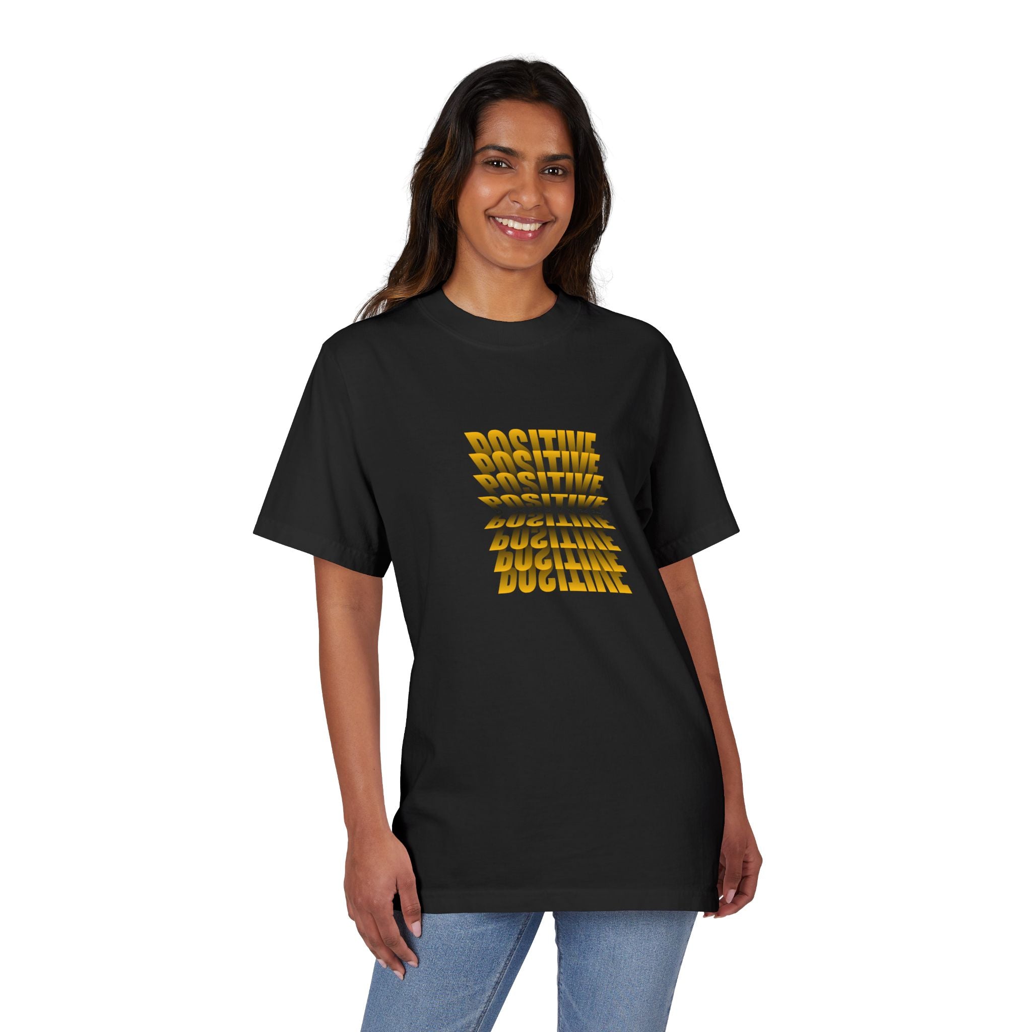 Positive Vibes Unisex Drop-Shoulder T-Shirt – Comfy and Stylish