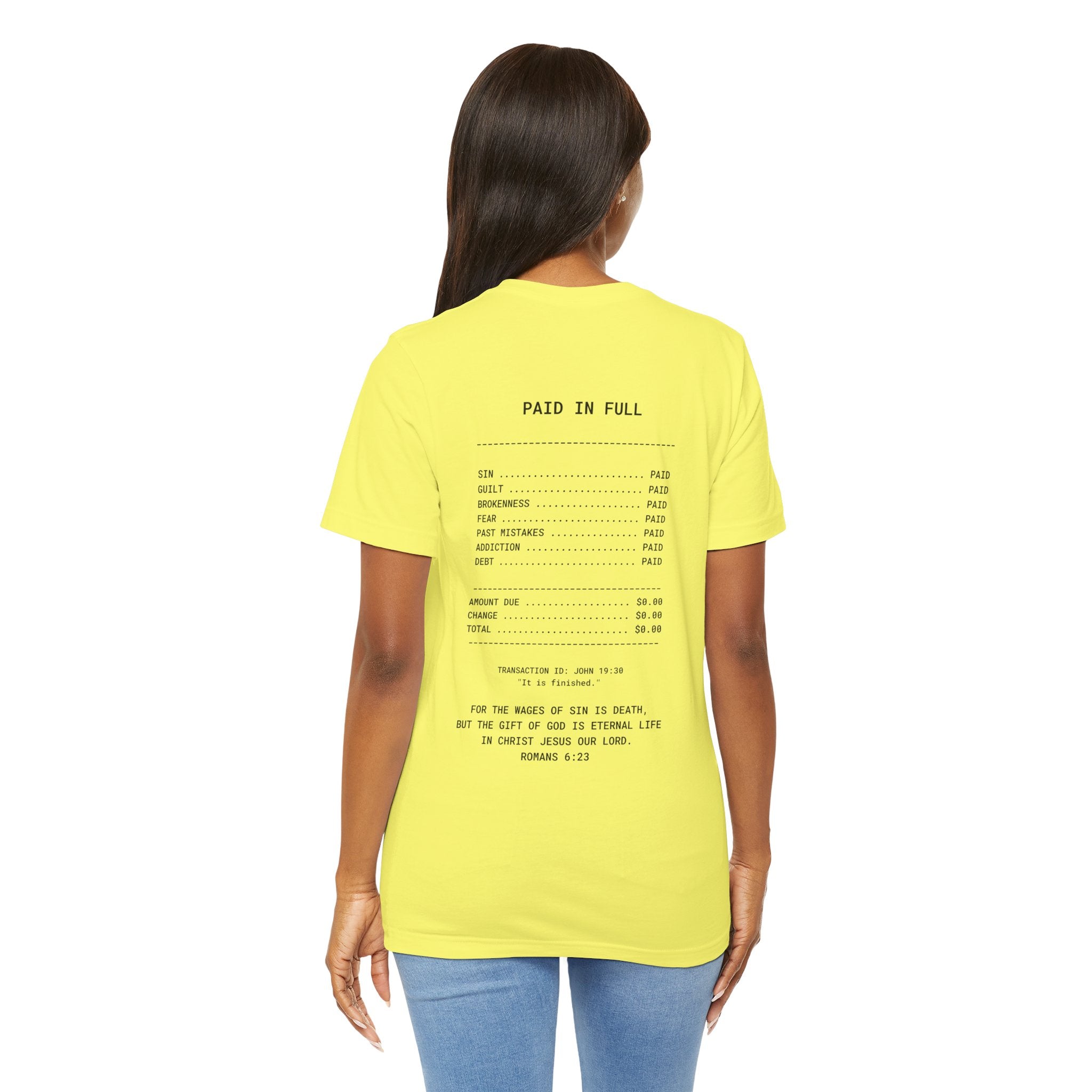 Paid in Full Unisex Jersey Tee - Inspirational Short Sleeve Shirt