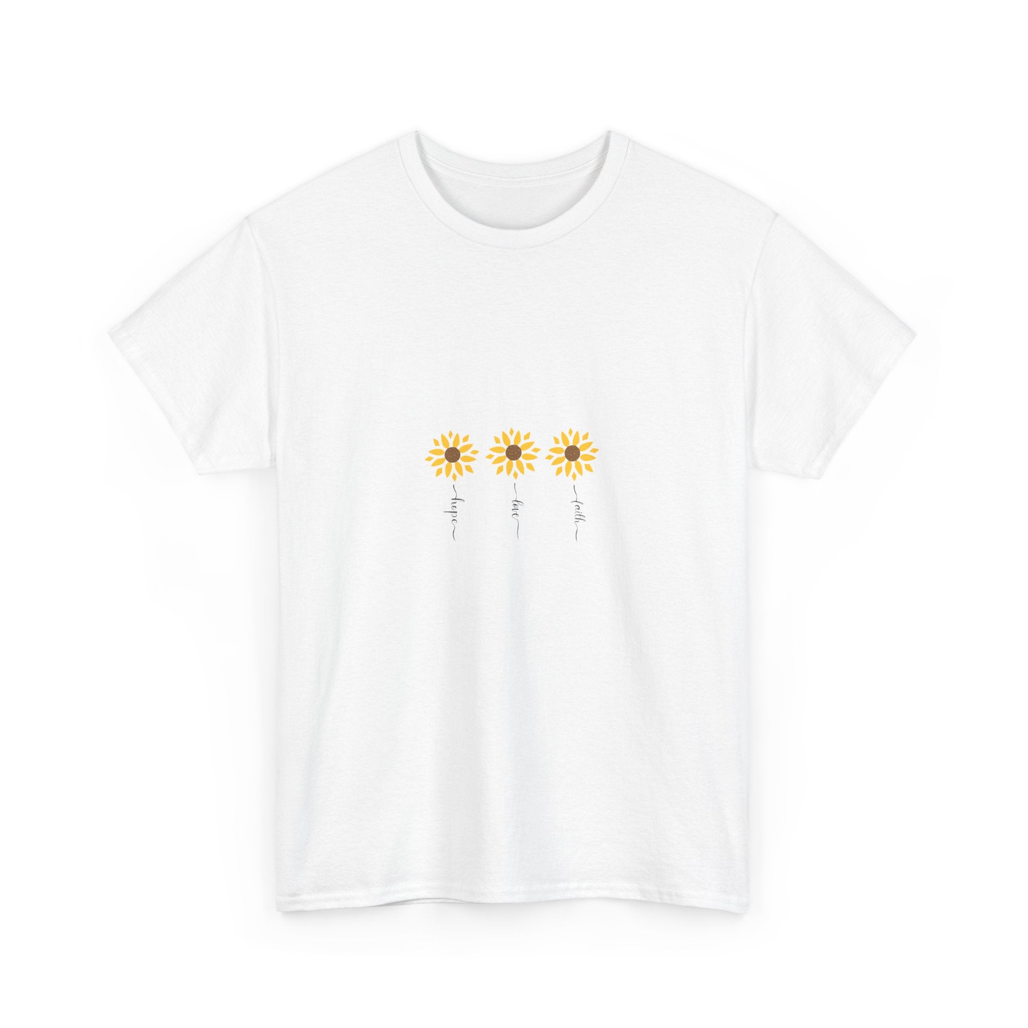 Sunflower Unisex Heavy Cotton Tee - Bright & Cheerful Casual Wear
