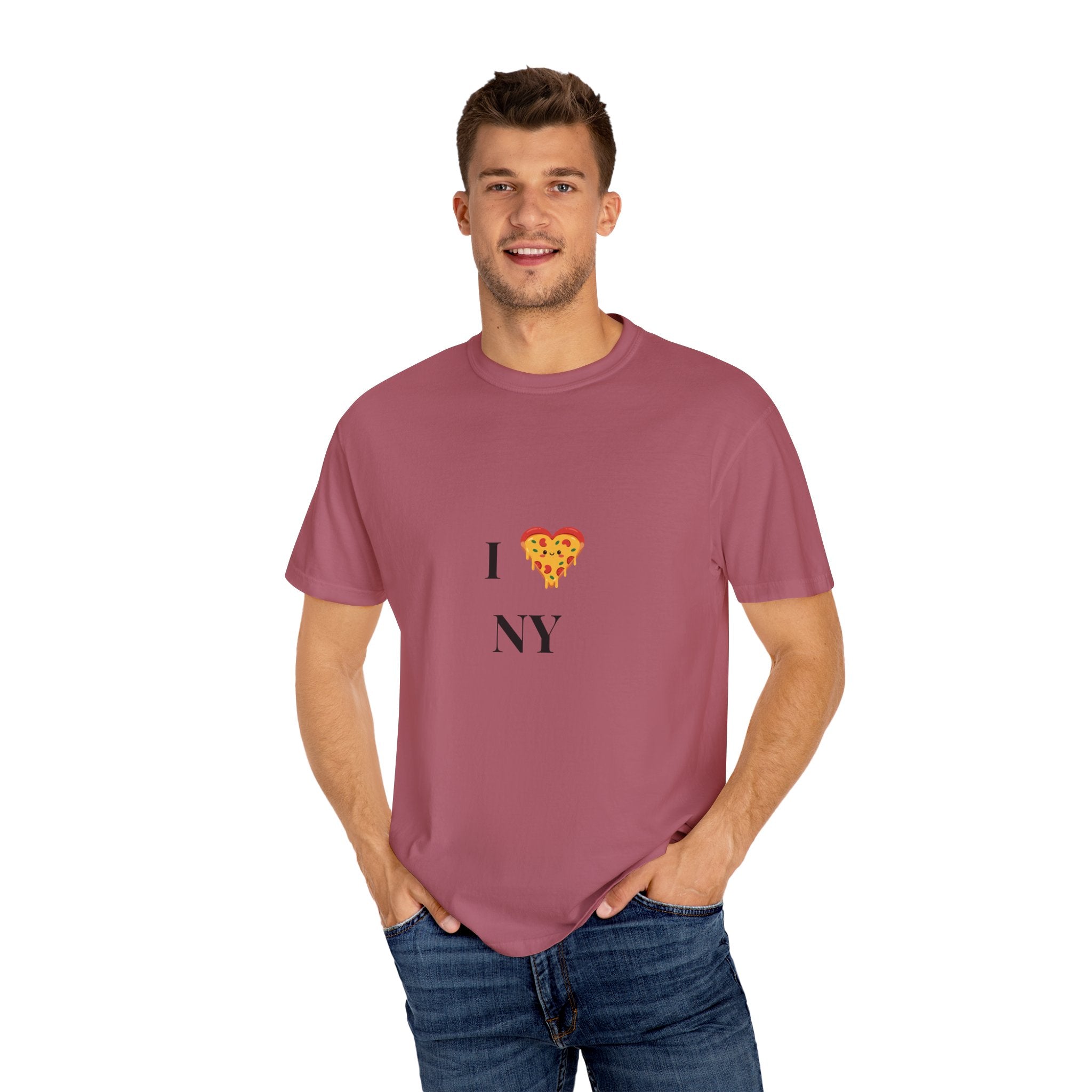 I ❤️ NY Pizza Unisex Garment-Dyed T-Shirt | Perfect for Food Lovers & NYC Enthusiasts