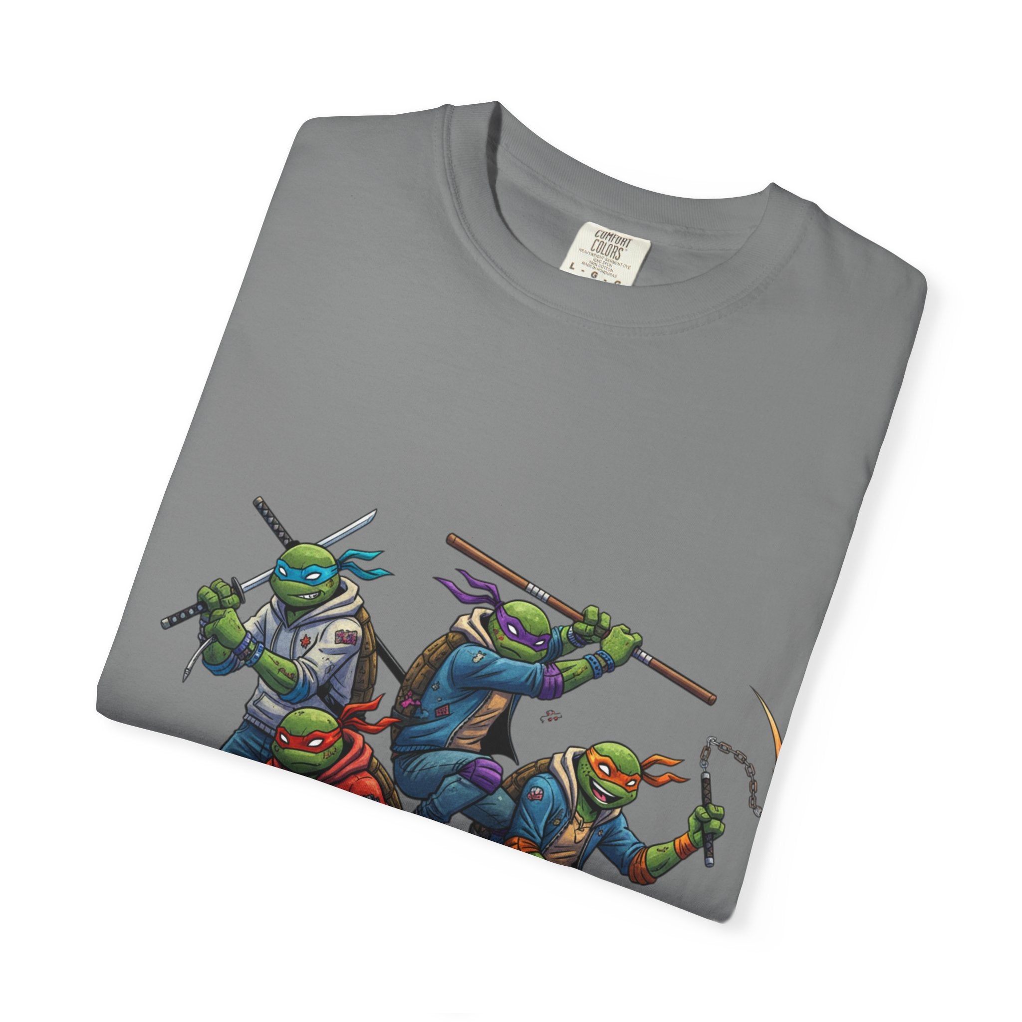 Ninja Turtle Trio T-Shirt | Retro Comic Heroes, Action Pose