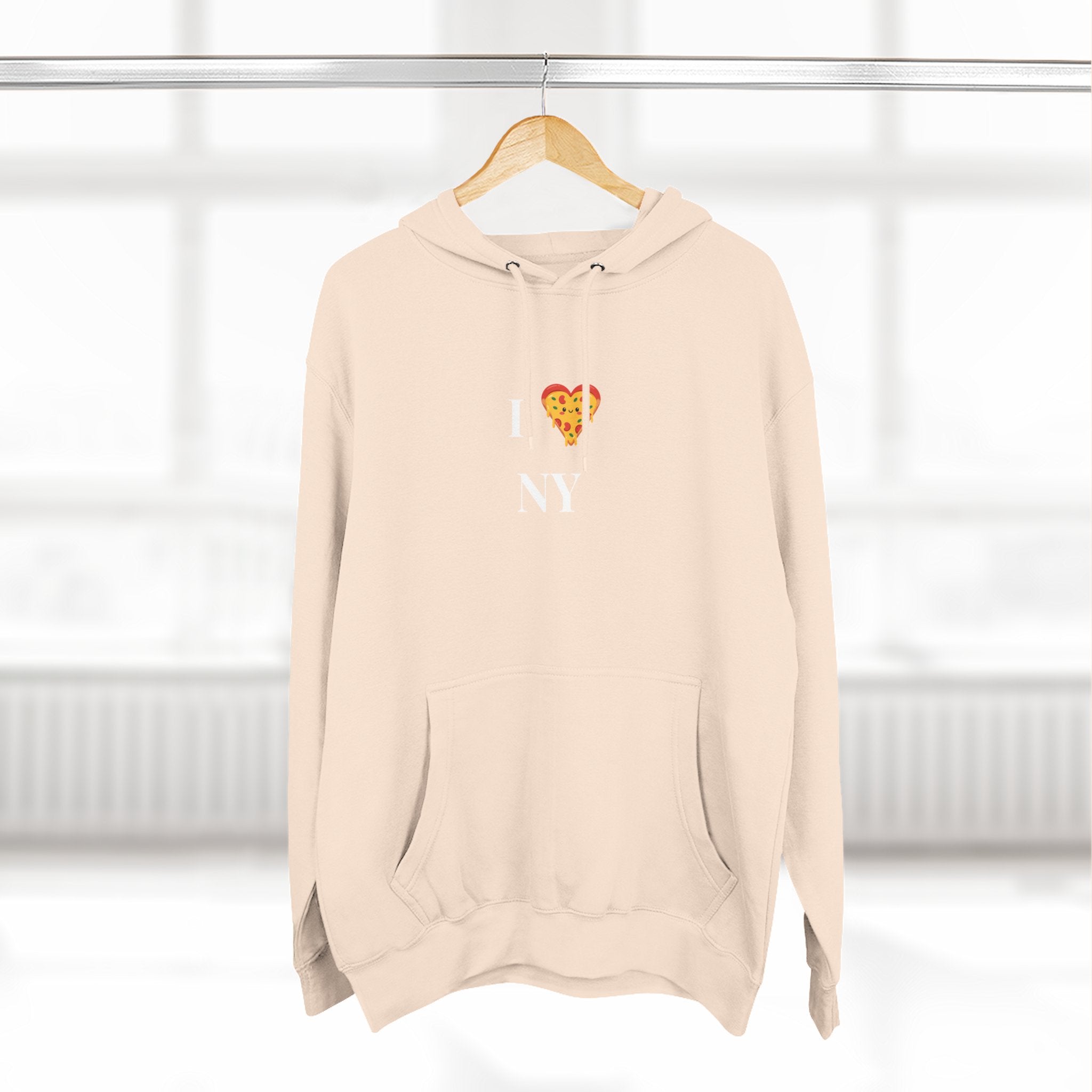 I ❤️ Pizza NY Hoodie - Cozy Fleece Sweatshirt for Food Lovers
