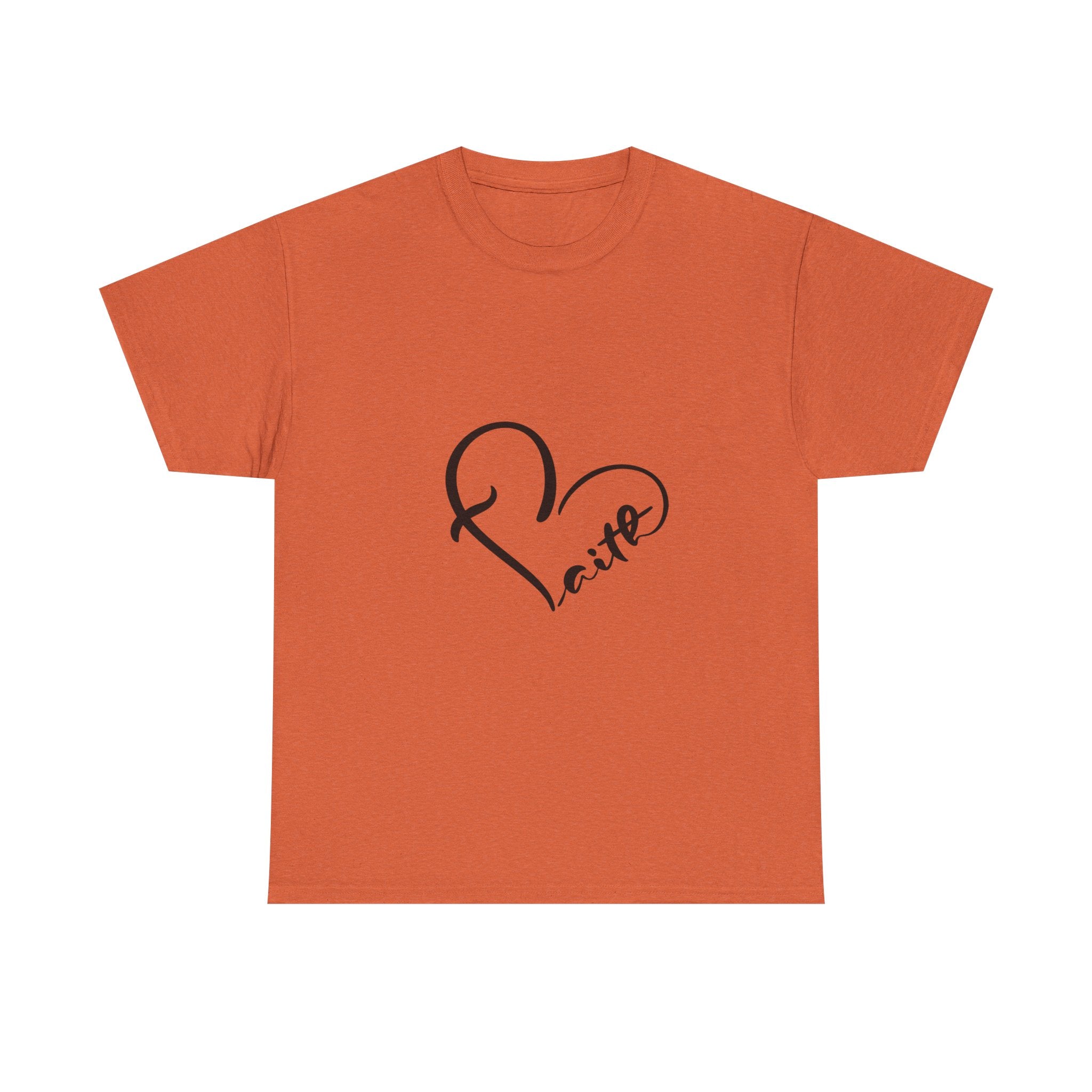 Unisex Heavy Cotton Tee - Stylish Heart Design for Love Enthusiasts