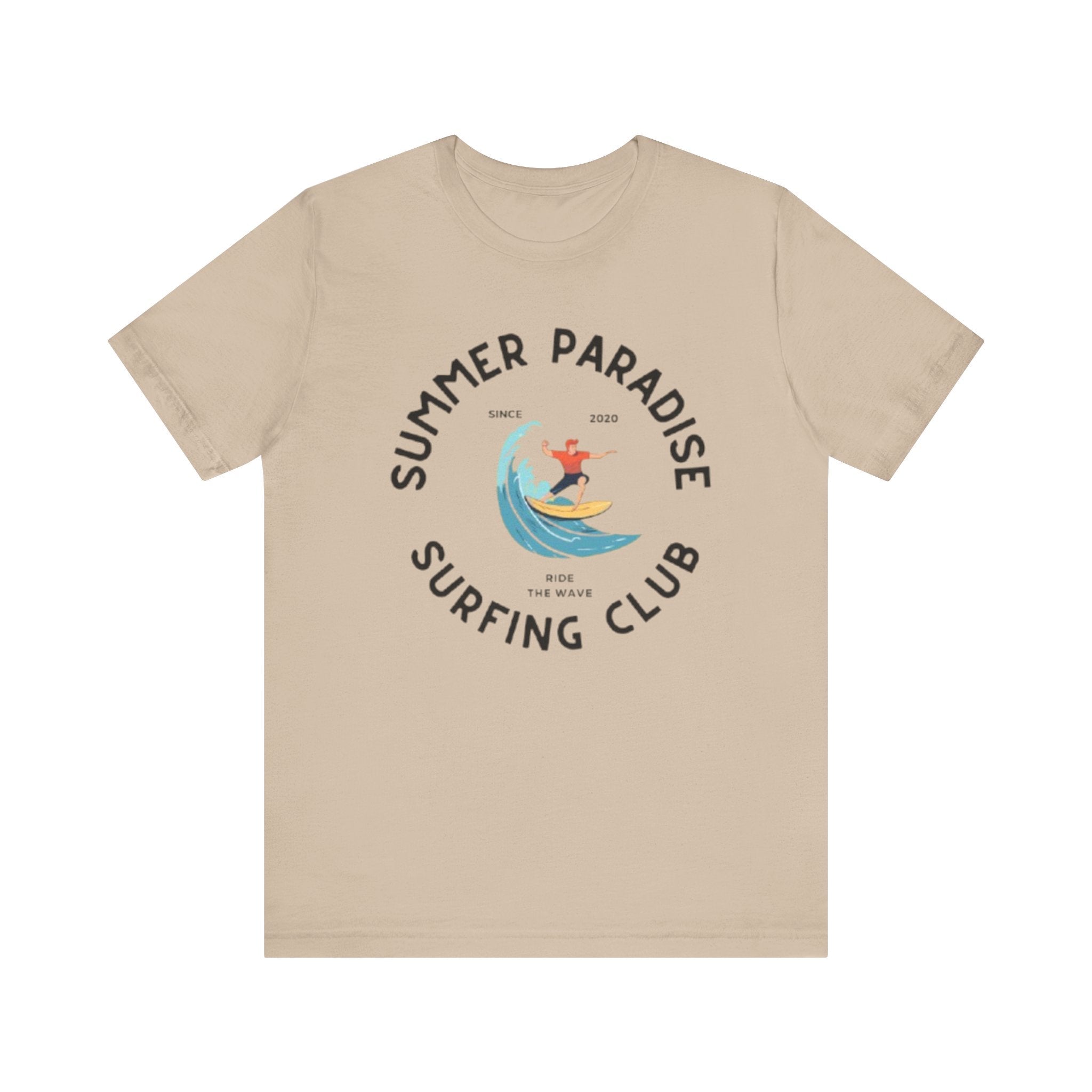 Unisex Graphic Tee - Paradise Club Printed Eco-Friendly Jersey T-Shirt