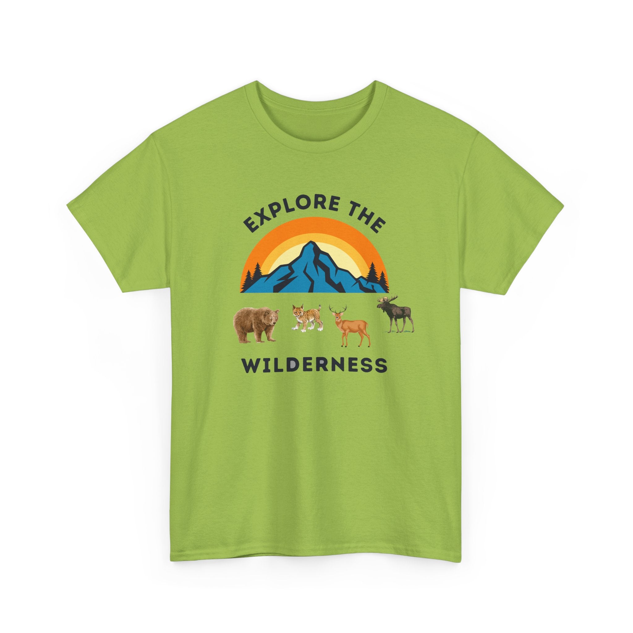 Explore The Wilderness Printed Unisex Tee - Casual Wear Graphic Shirt - Mens/Womens Top - Unique comfort Tee - Gift - Festival Apparel