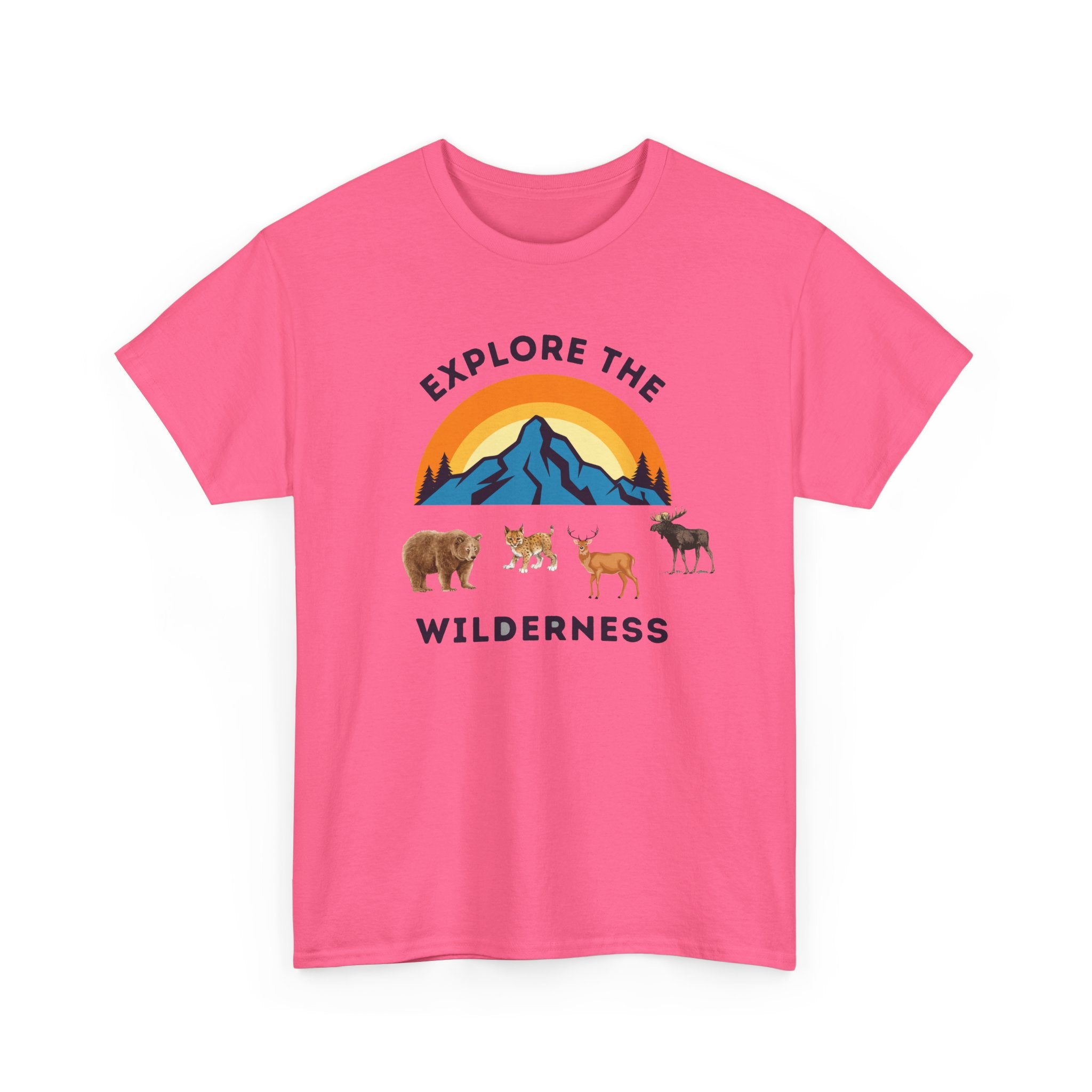 Explore The Wilderness Printed Unisex Tee - Casual Wear Graphic Shirt - Mens/Womens Top - Unique comfort Tee - Gift - Festival Apparel