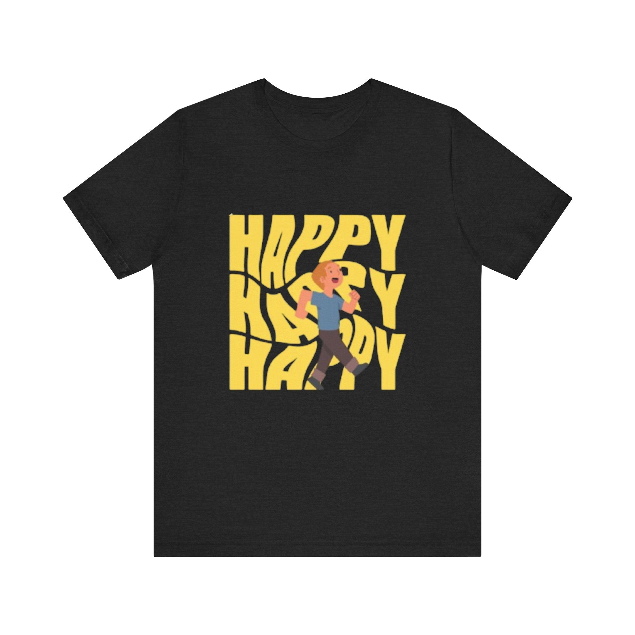 Unisex Graphic Tee - Happy Printed Tee - Eco-Friendly Jersey Tee Gift