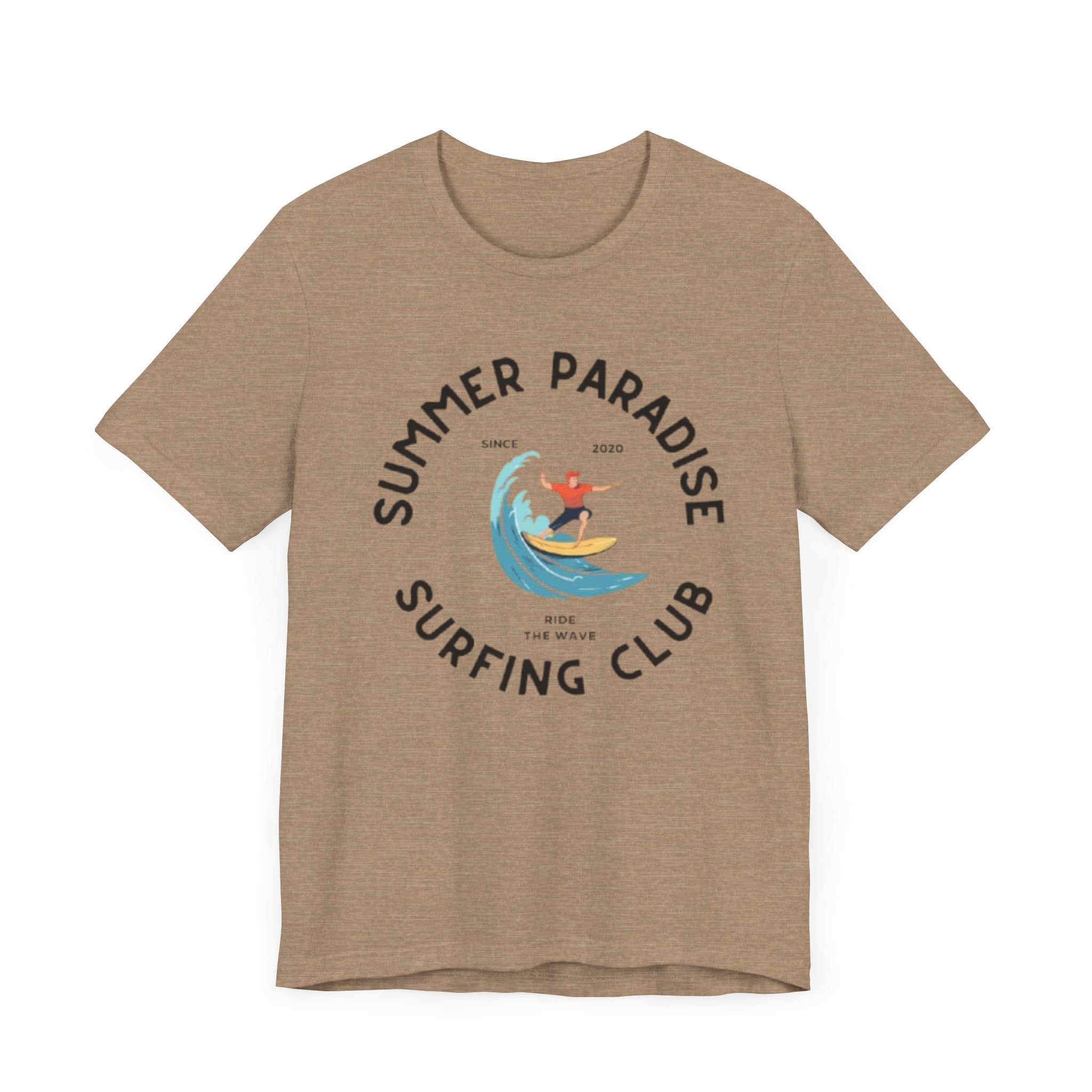 Unisex Graphic Tee - Paradise Club Printed Eco-Friendly Jersey T-Shirt