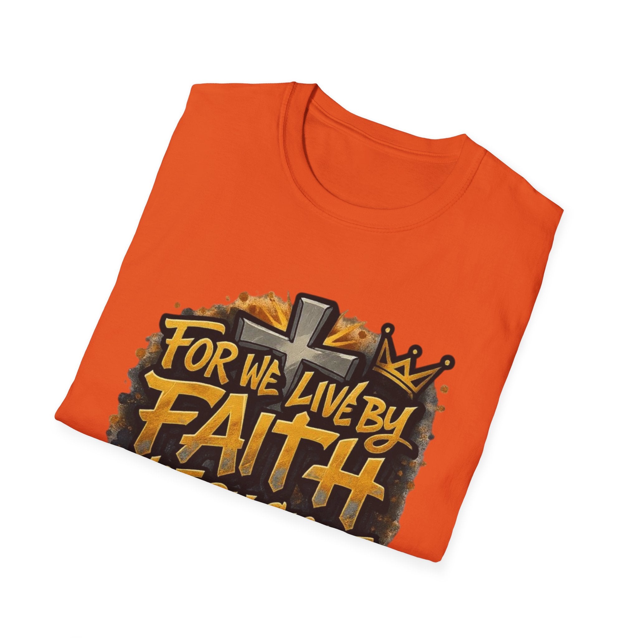 Faith Not By Sight T-Shirt — 2 Corinthians 5:7 Inspirational Christian Tee