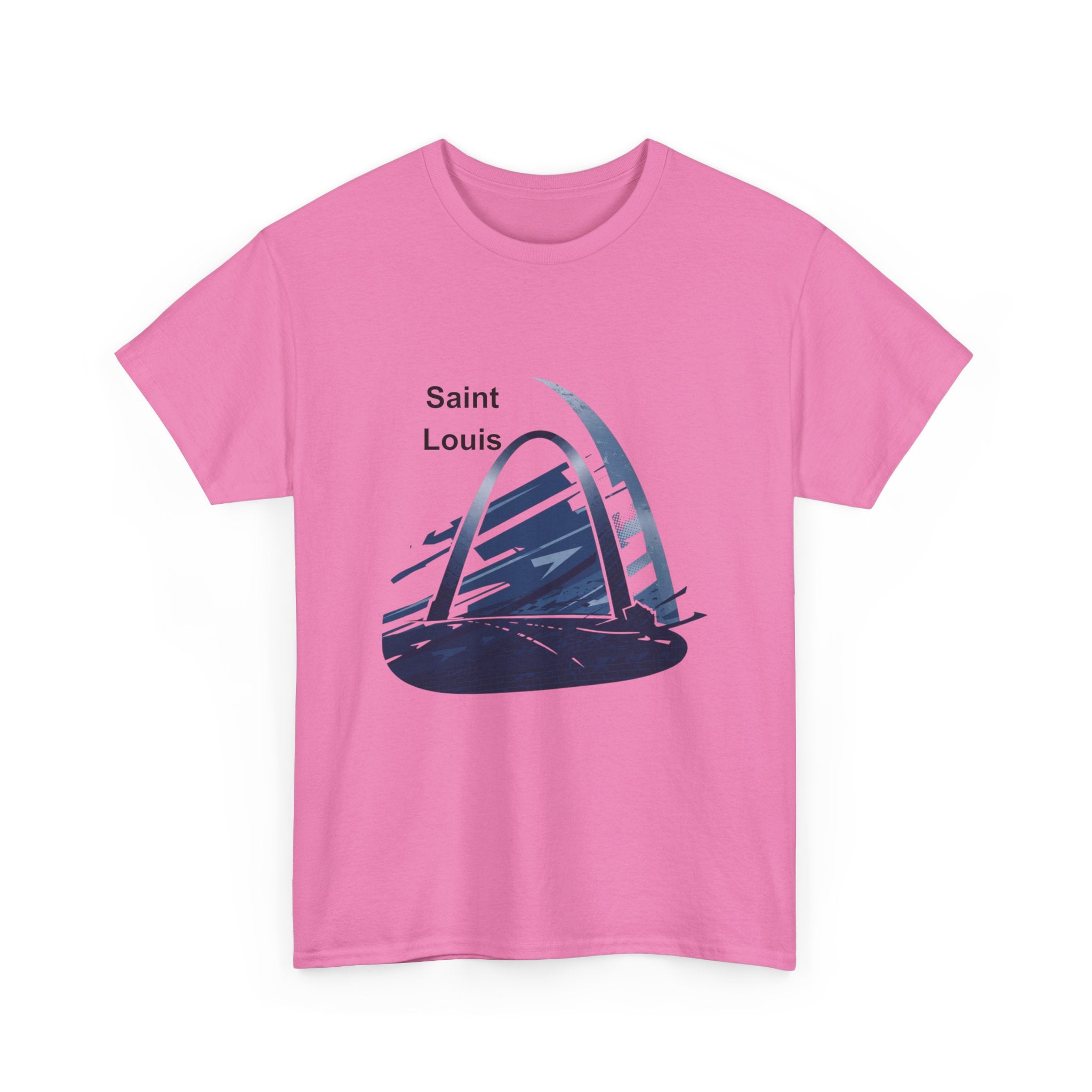 Saint Louis Graphic Unisex Heavy Cotton Tee, Casual T-Shirt, Travel Souvenir, Gift for Locals, Vintage Style Tee, St. Louis Pride Merch