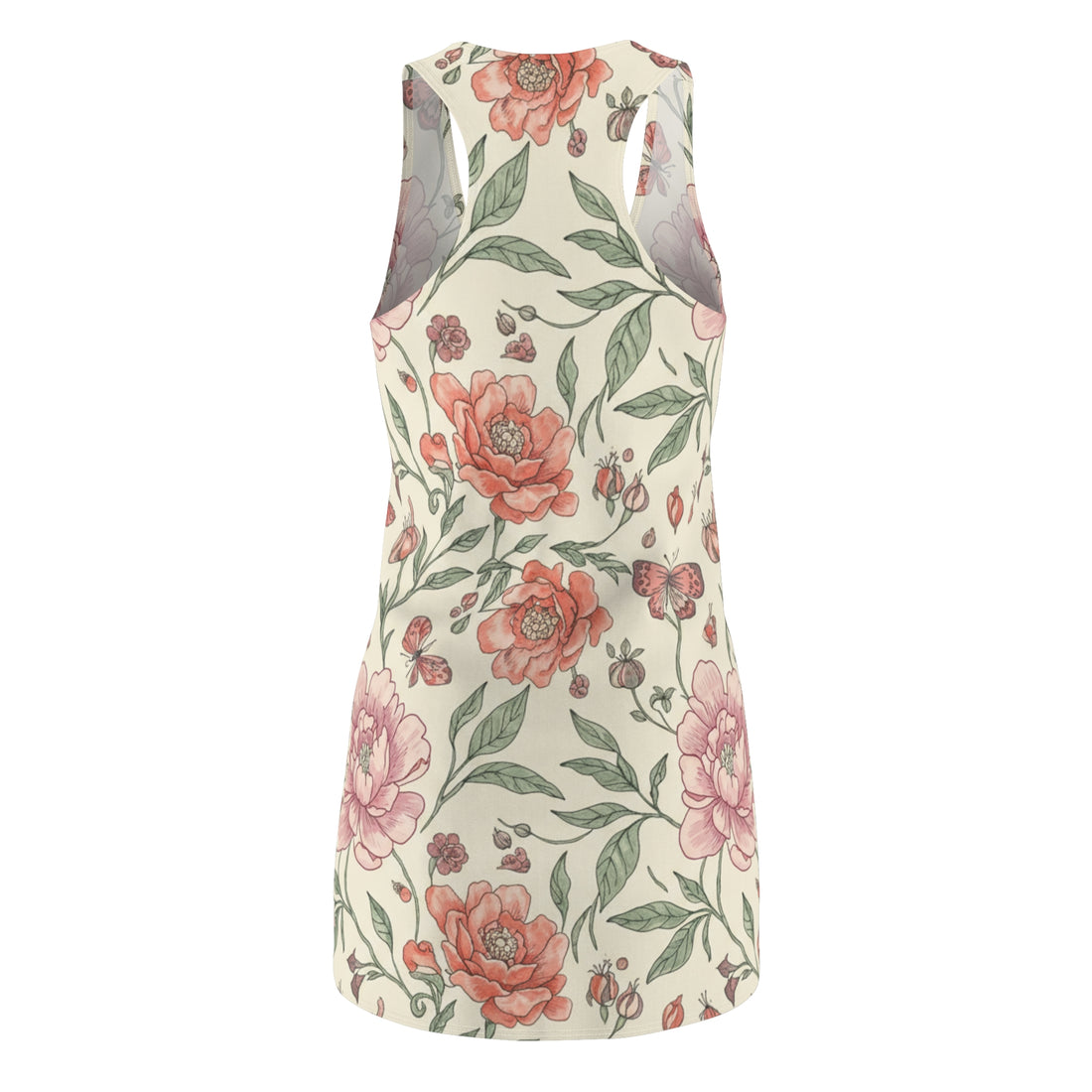 Floral Racerback Dress — Pink Peony Bouquet AOP
