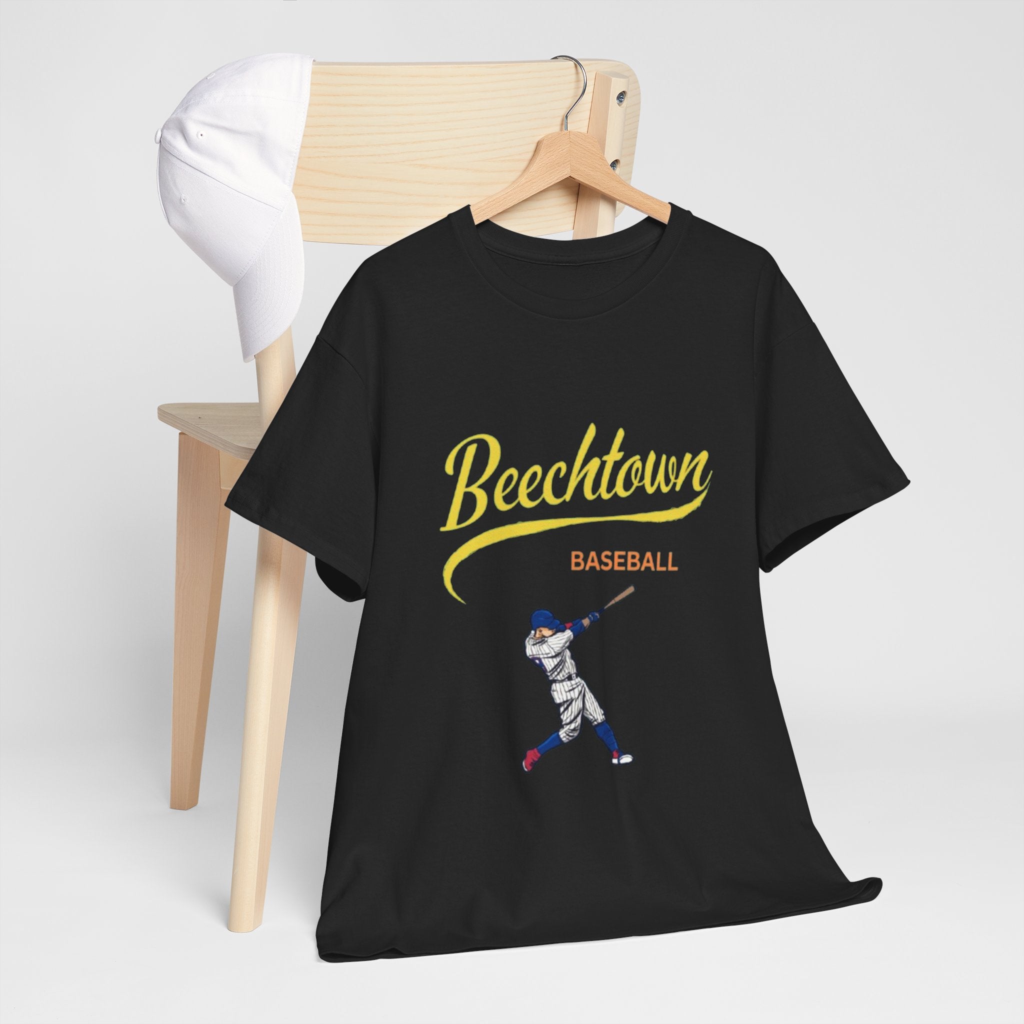 Unisex Heavy Cotton Tee - Beachtown Printed T-Shirt - Comfortable Casual Wear Tee - Unique Graphic Tee - Gift