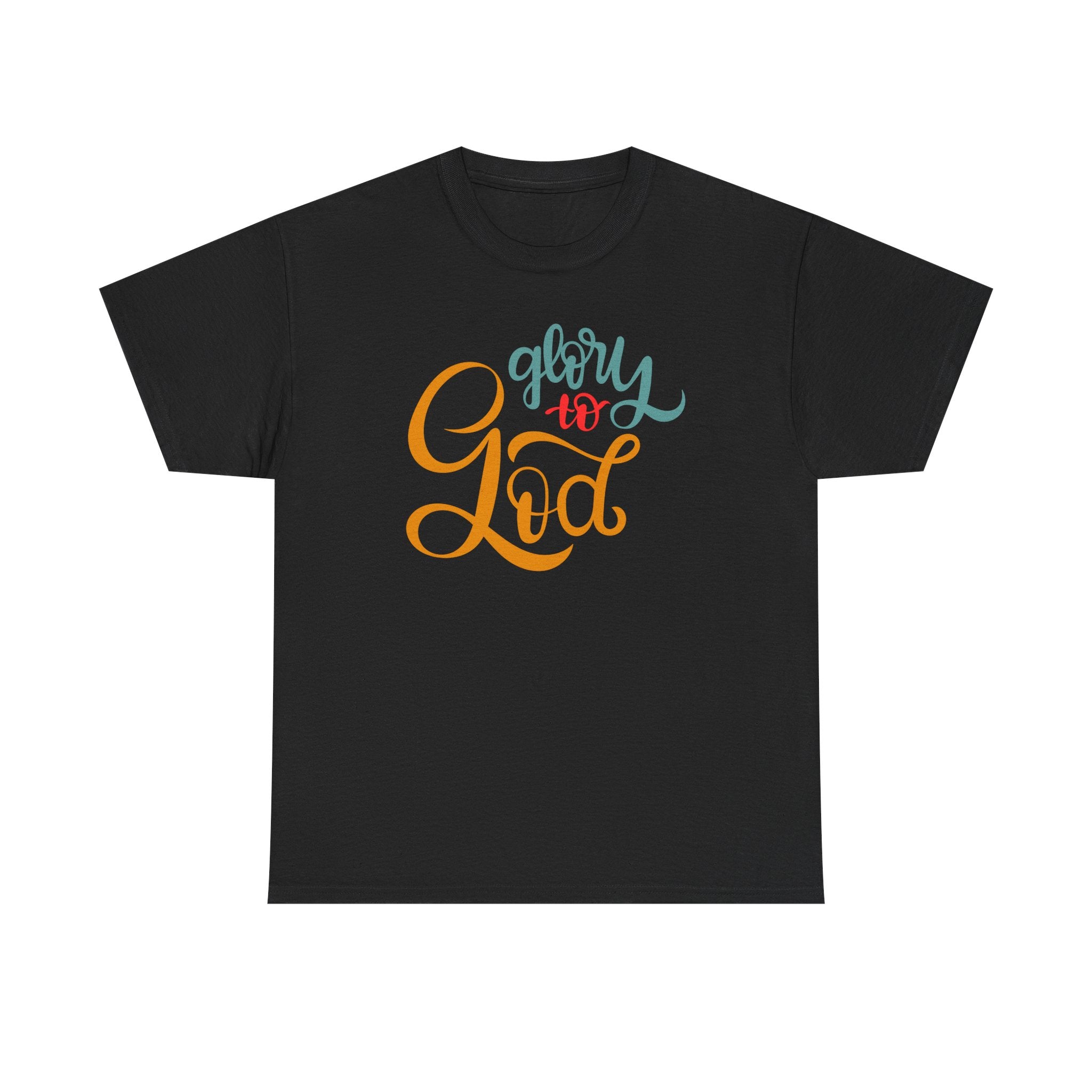 Unisex Heavy Cotton Tee - Glory to God Printed T-Shirt - Comfortable Casual Wear Tee - Unique Graphic Tee - Gift