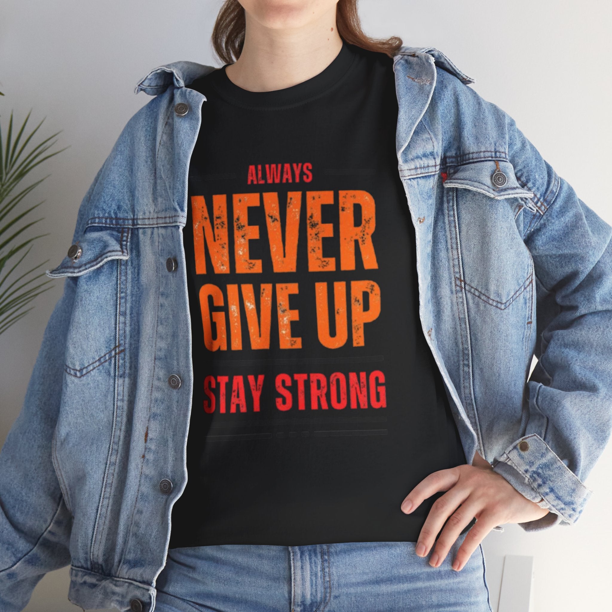 Unisex Heavy Cotton Tee Good Vibes Only Graphic Shir Durable & Stylish