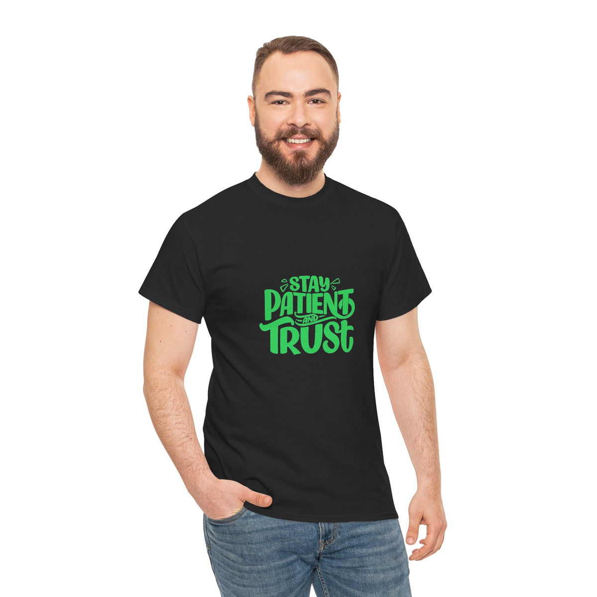 Stay Patient Unisex Heavy Cotton Tee - Motivational T-Shirt for Everyday Inspiration