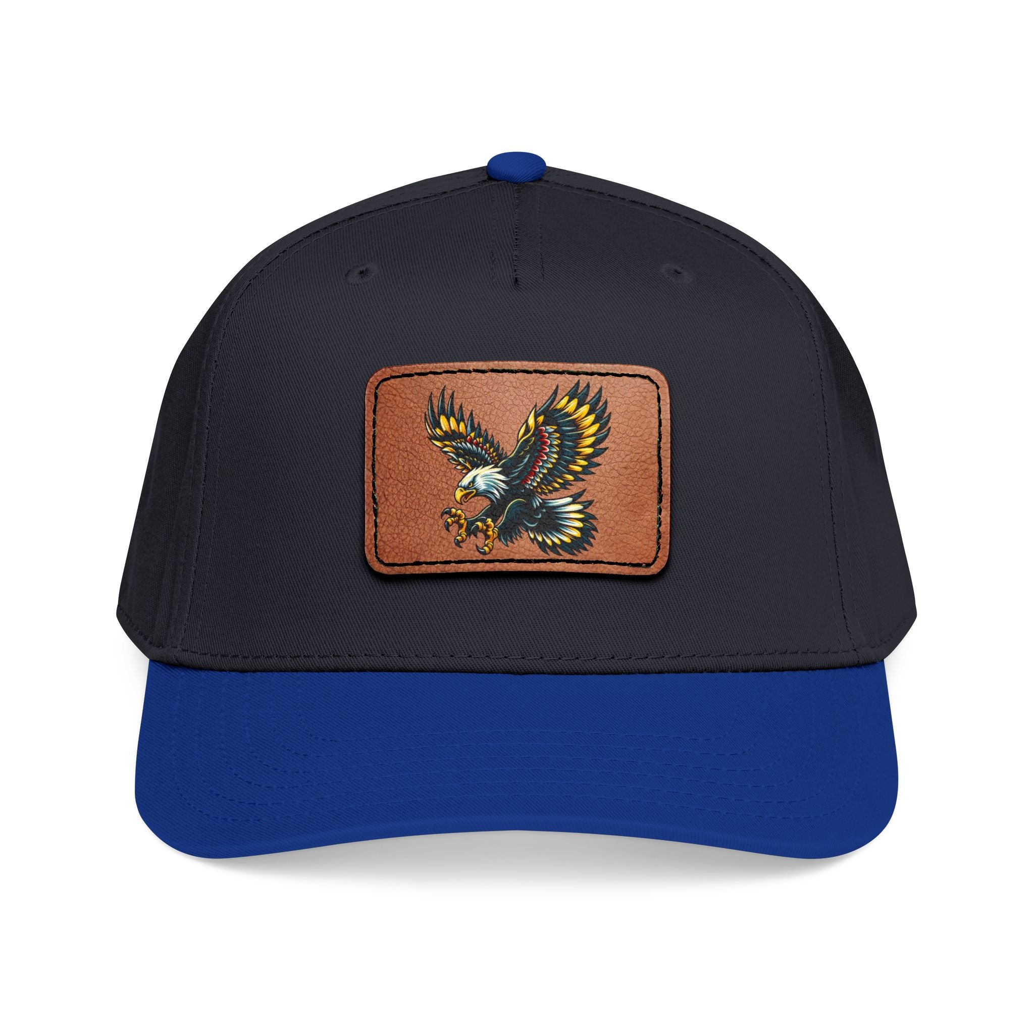 Eagle Leather Patch Baseball Cap — Vintage Flight Embroidered Patch Hat