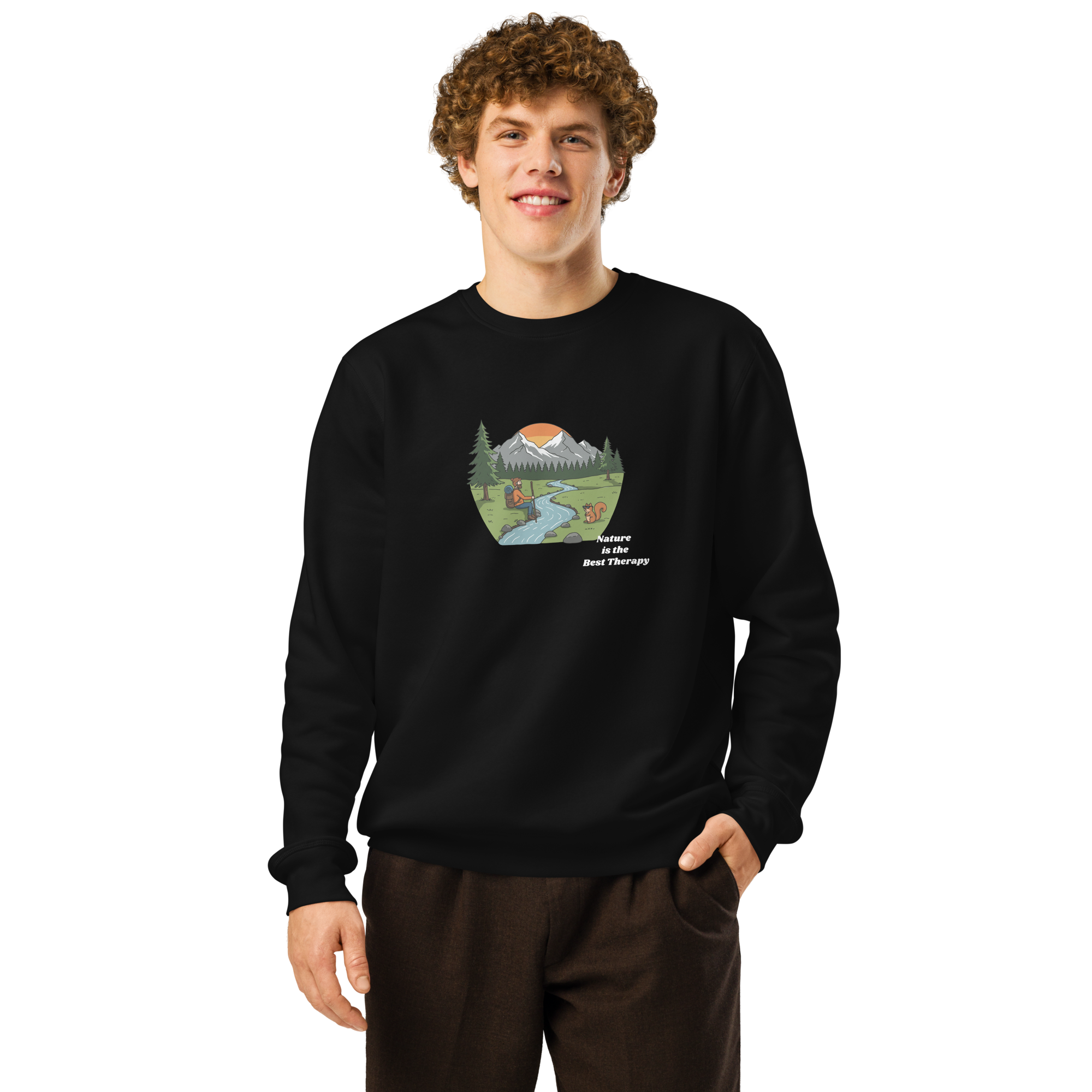 Nature Therapy Unisex Crewneck Sweatshirt | Cozy Outdoor Vibes
