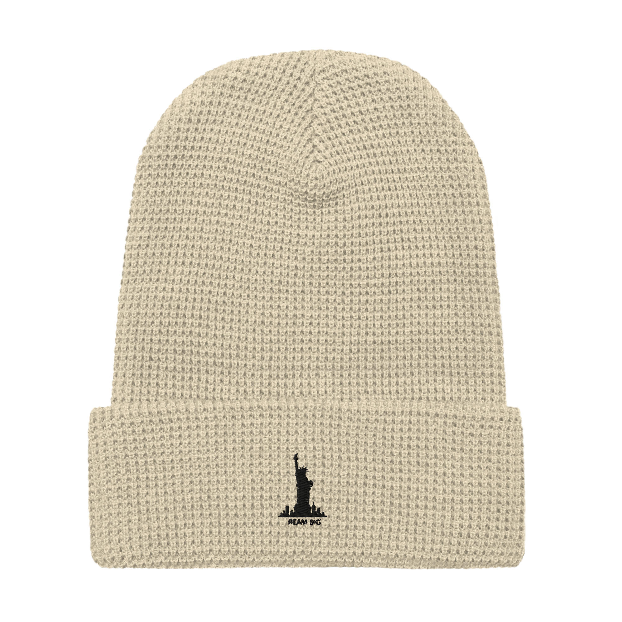 Classic Cuffed Beanie with Statue of Liberty Embroidery - Perfect Winter Accessory
