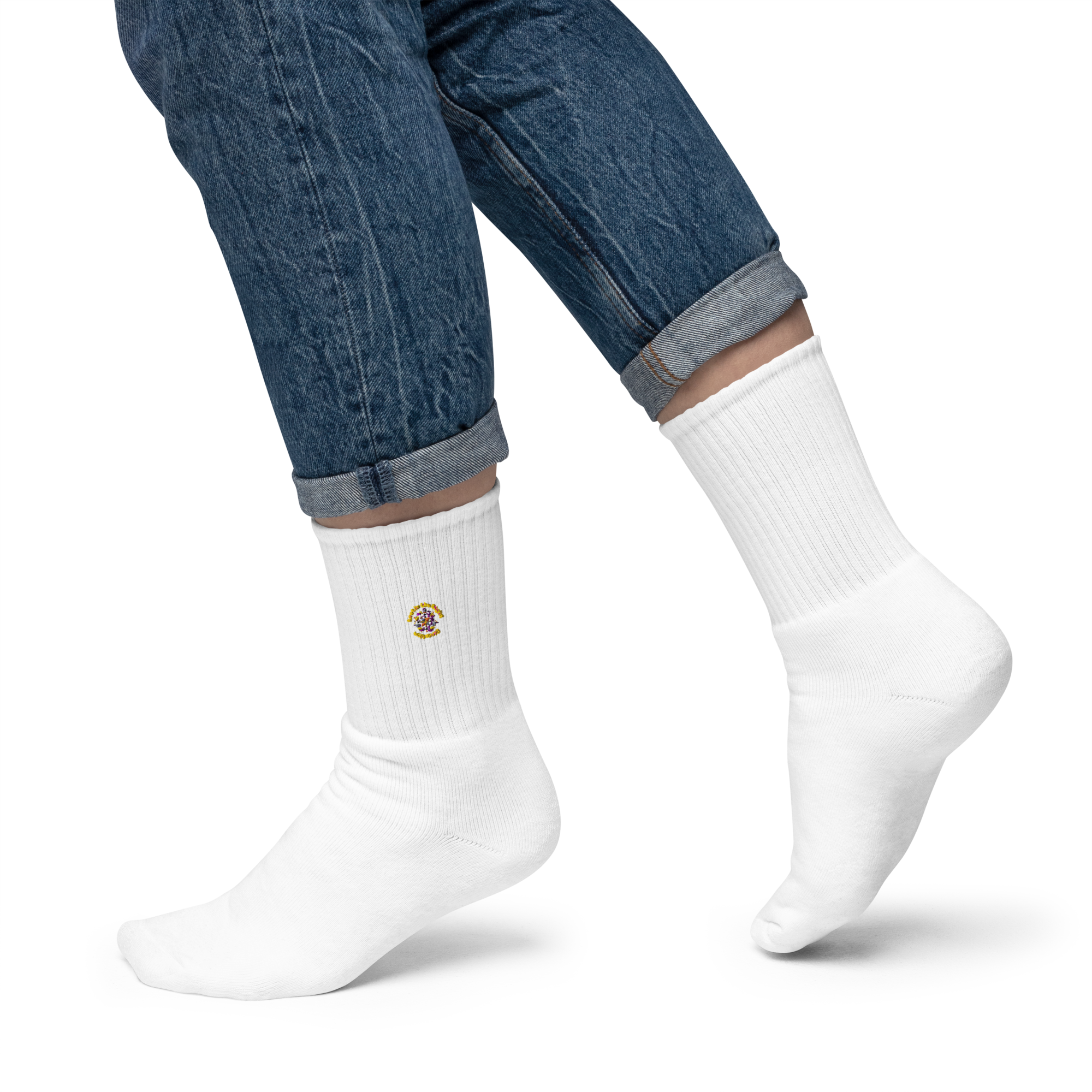 Inspirational Compass Sublimation Crew Socks - Direction in the Right