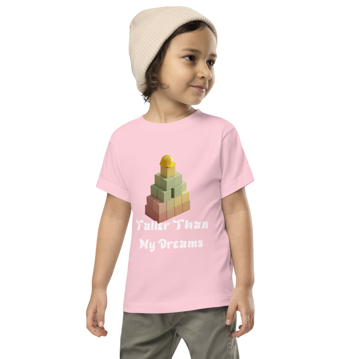 Taller Than My Dreams Toddler T-Shirt - Inspirational Kids Tee for Little Builders