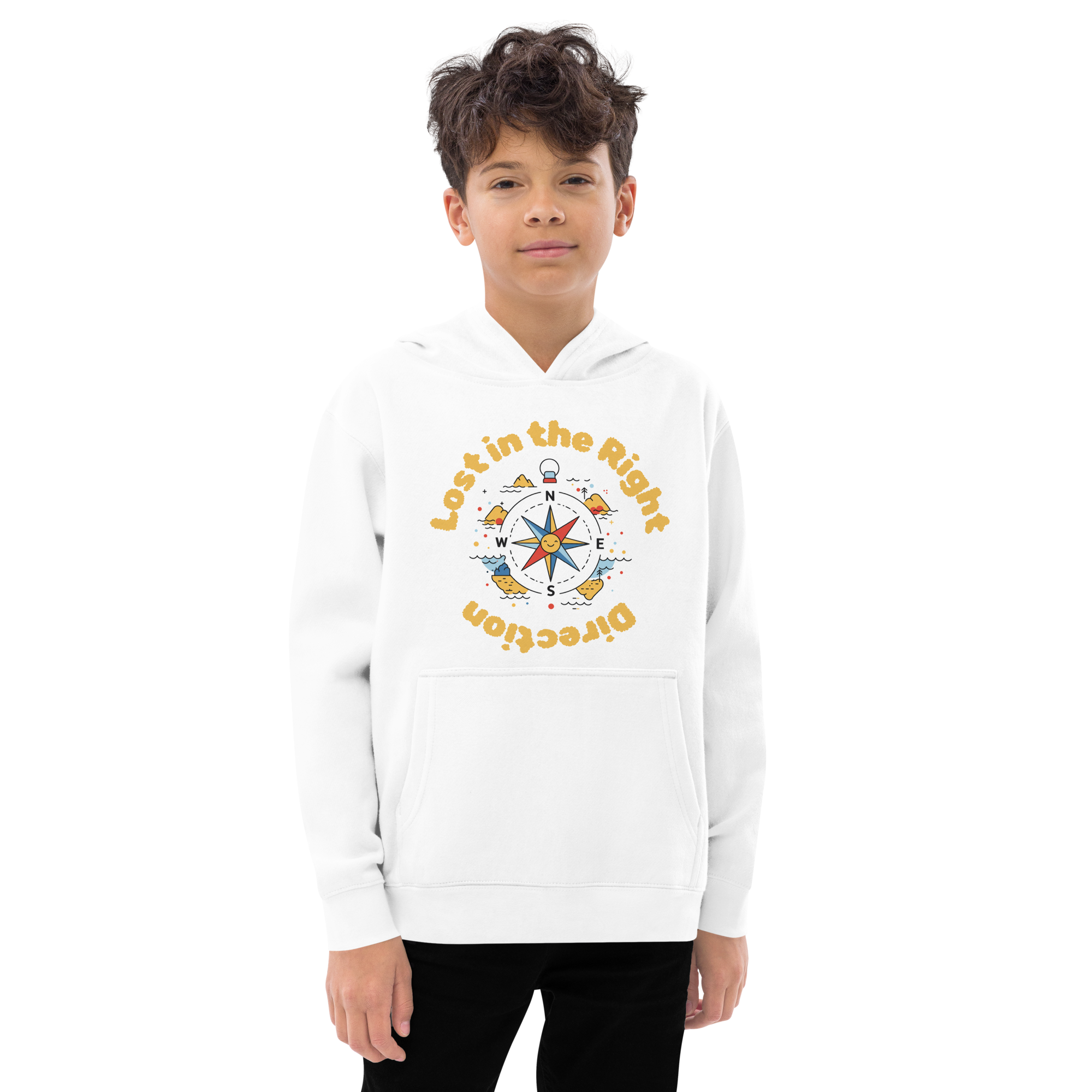 Lost in the Right Direction Youth Hoodie - Adventure & Exploration Theme