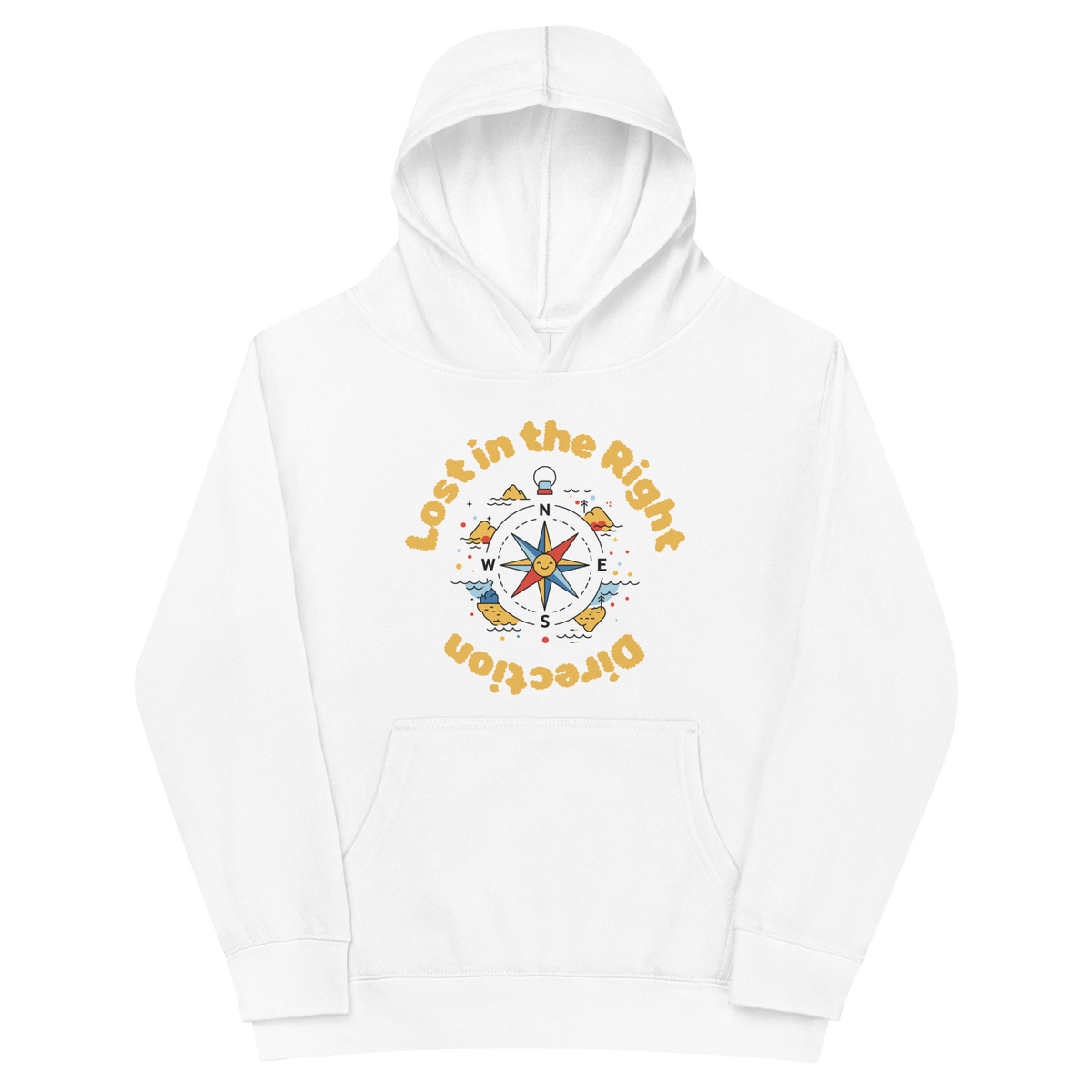 Lost in the Right Direction Youth Hoodie - Adventure & Exploration Theme