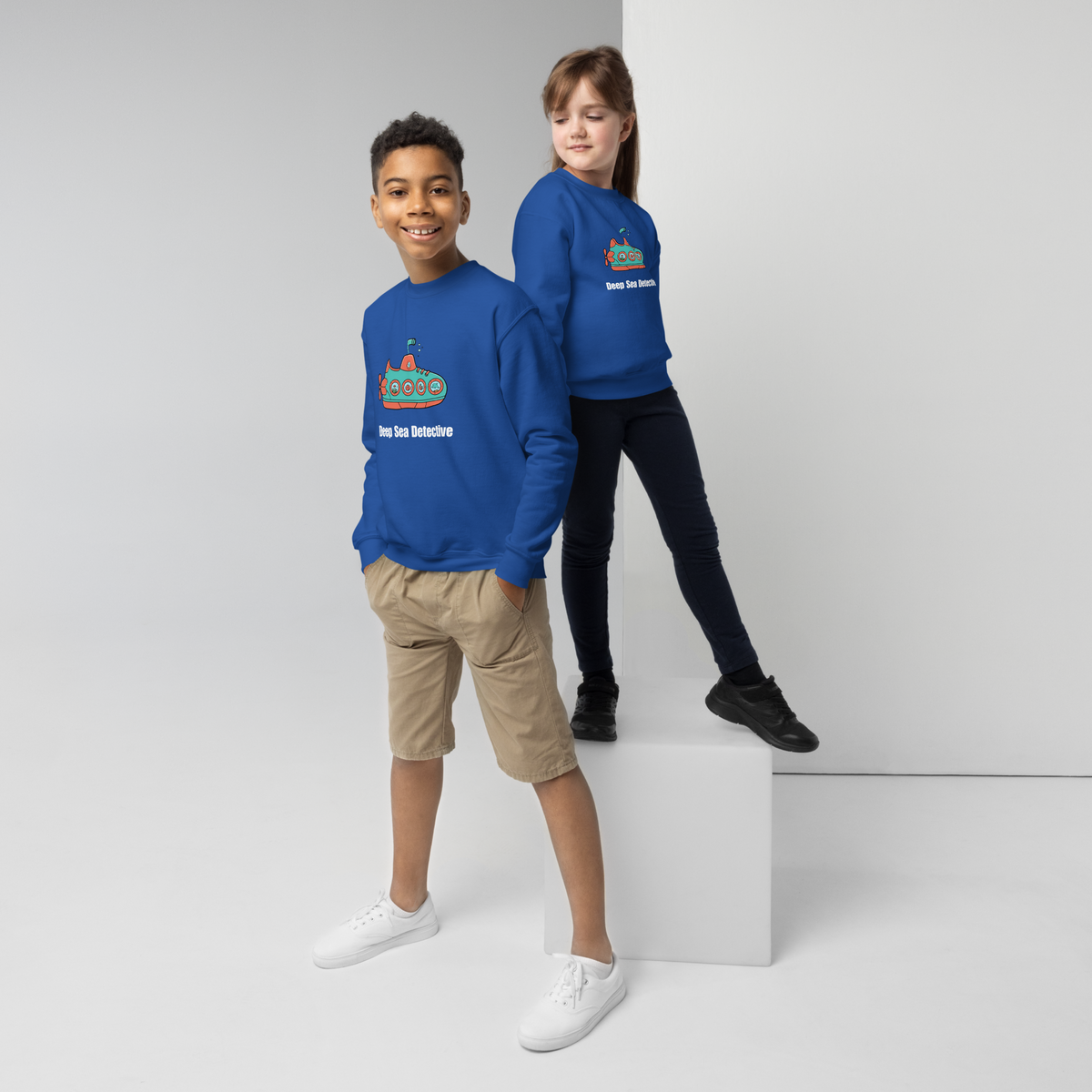 Kids Submarine Sweatshirt — Cute Cartoon Deep-Sea Submarine Pullover for Toddlers