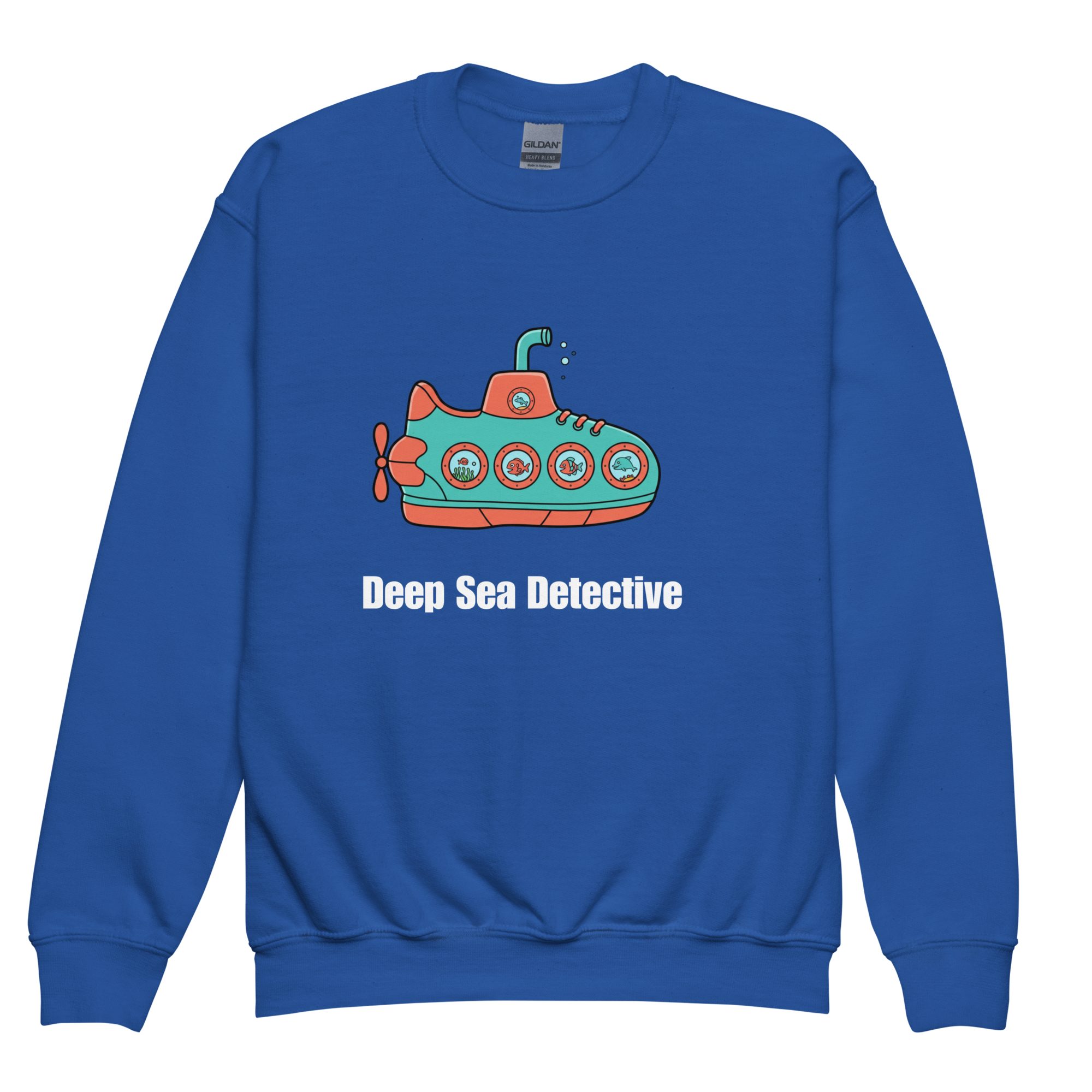Kids Deep Sea Detective Sweatshirt - Fun Submarine Design for Adventure Lovers