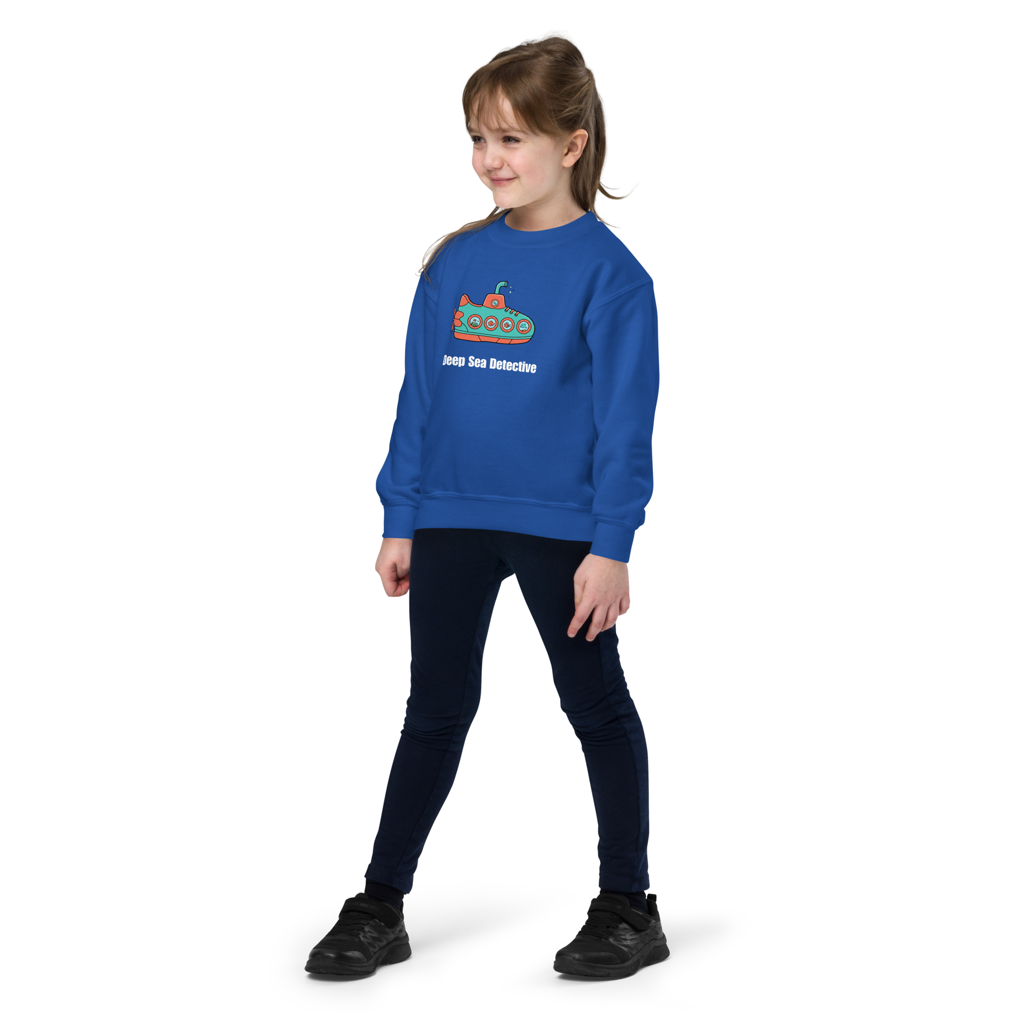 Kids Deep Sea Detective Sweatshirt - Fun Submarine Design for Adventure Lovers