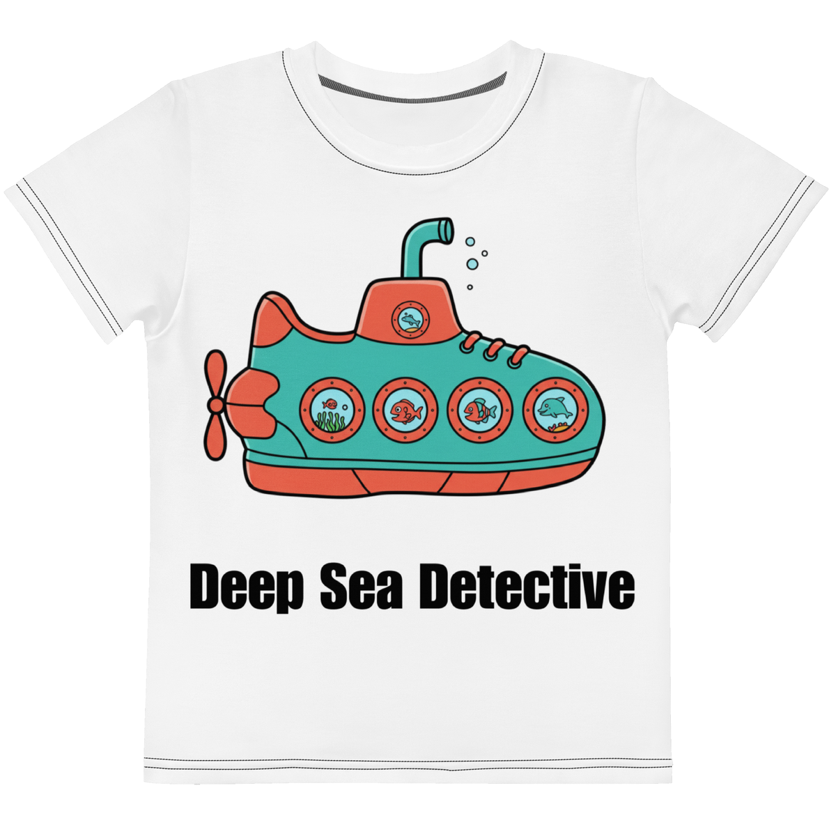 Deep Sea Detective Toddler Tee — Playful Submarine Kids Graphic Shirt