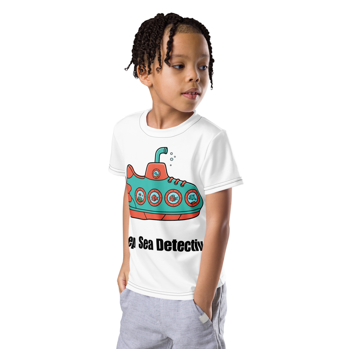Deep Sea Detective Toddler Tee — Playful Submarine Kids Graphic Shirt