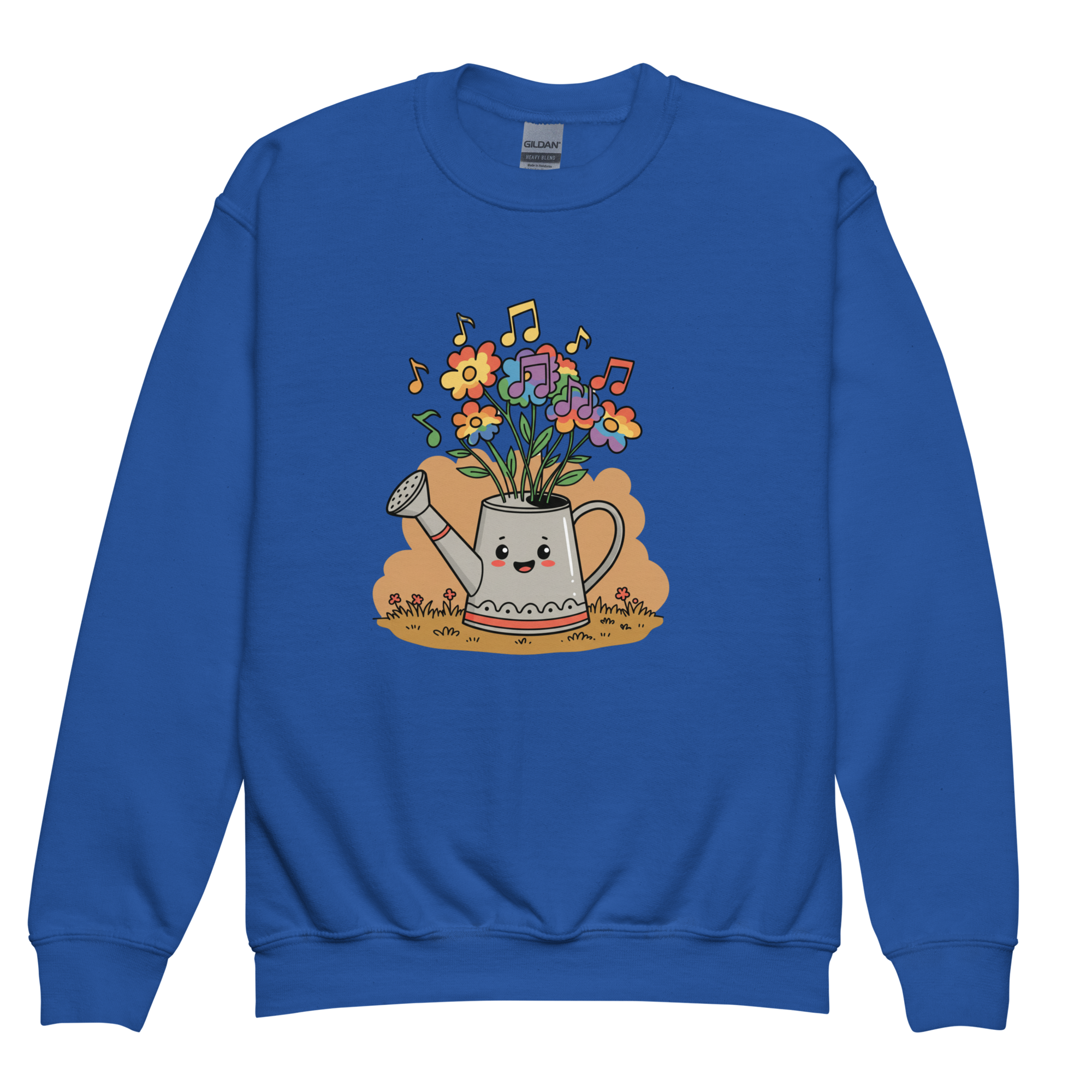 Cute Floral Music Youth Crewneck Sweatshirt