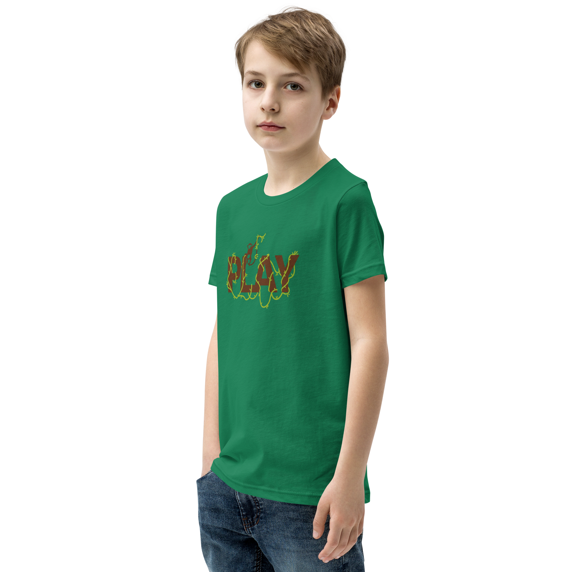 Playful Youth Short Sleeve Tee - Fun Nature-Inspired Design
