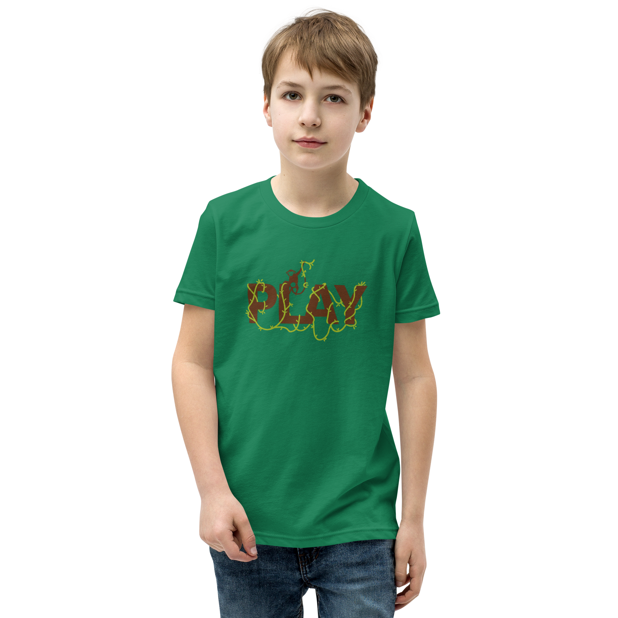 Playful Youth Short Sleeve Tee - Fun Nature-Inspired Design