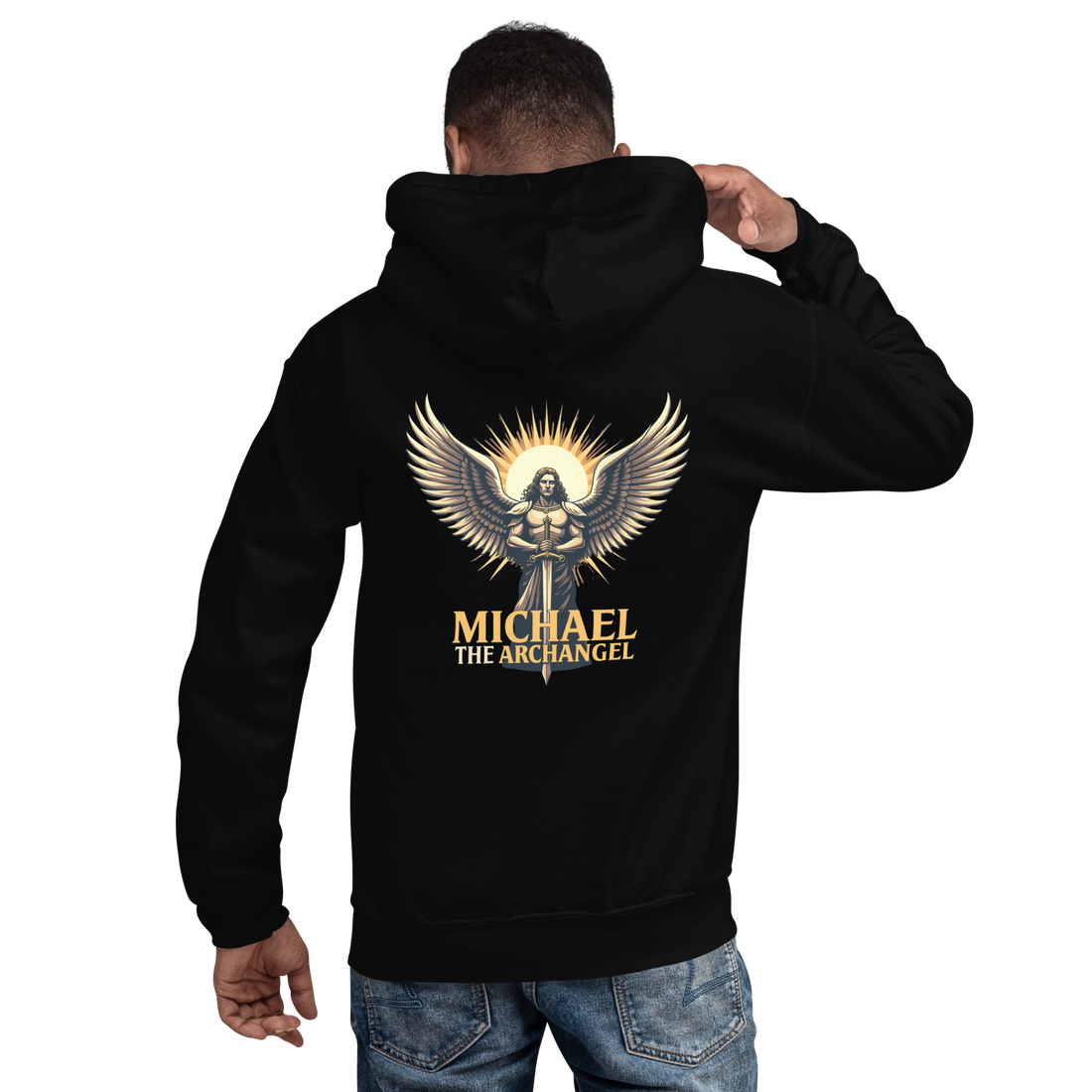 Michael the Archangel Unisex Garment-Dyed Hoodie – Spiritual Comfort for Faithful Souls