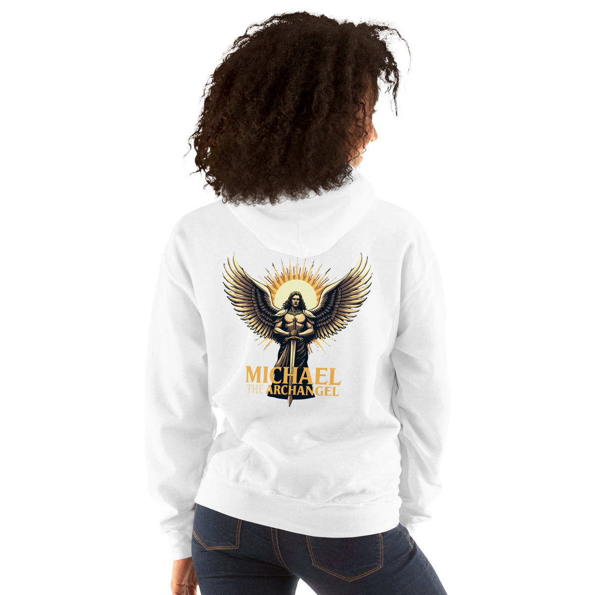 Michael the Archangel Unisex Garment-Dyed Hoodie – Spiritual Comfort for Faithful Souls