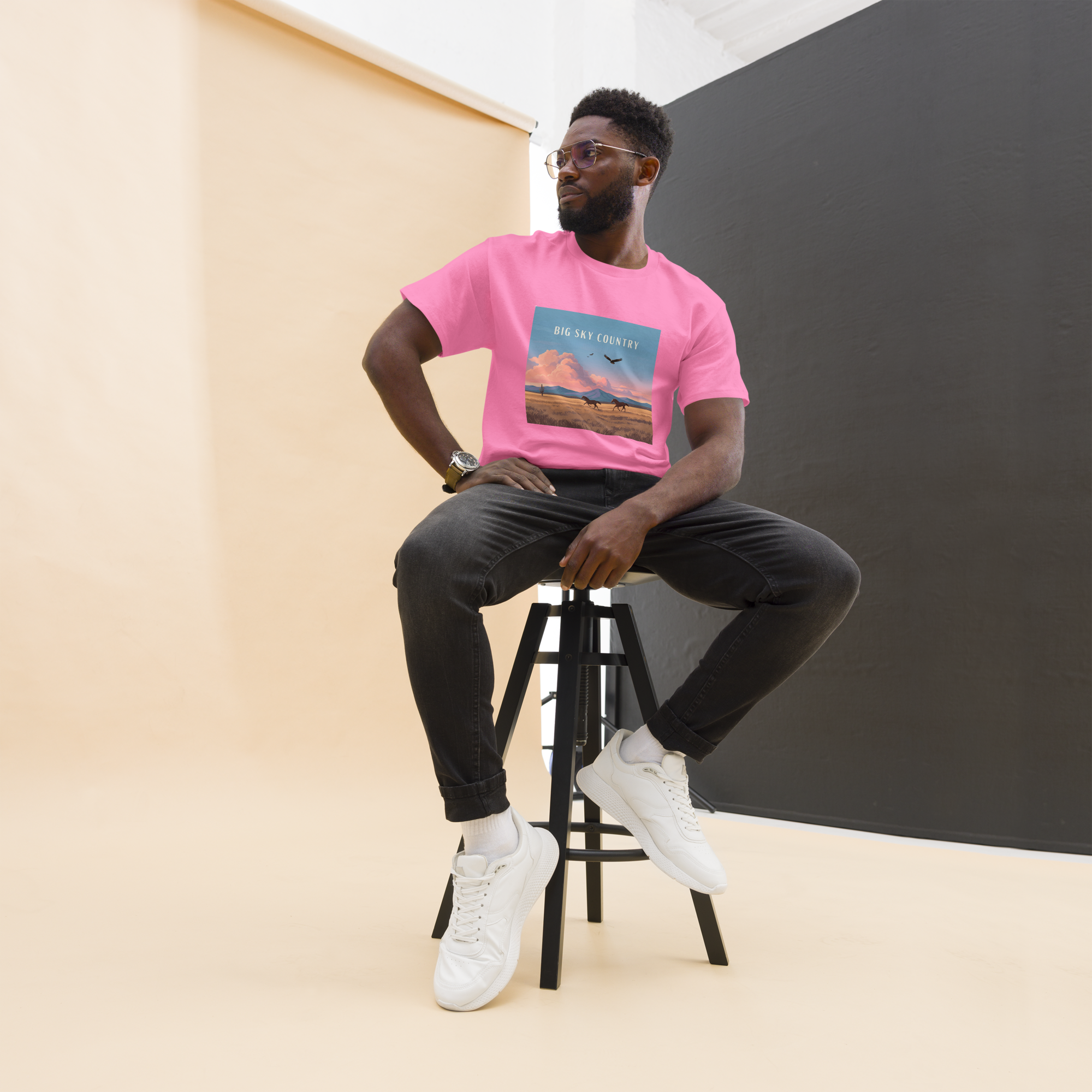 Big Sky Country Unisex Softstyle T-Shirt, Casual Wear, Gift for Nature Lovers, Summer Outings, Sustainable Fashion