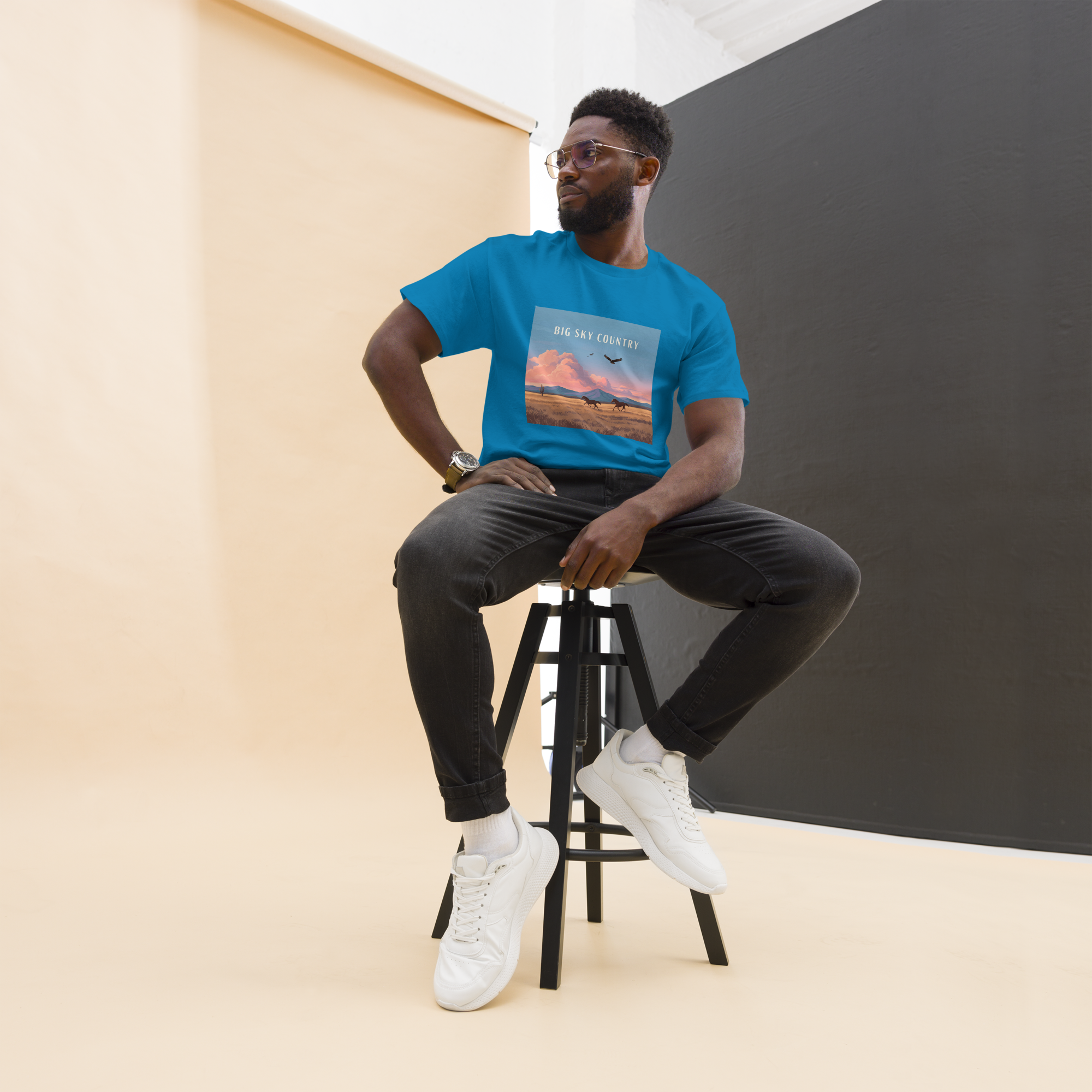 Big Sky Country Unisex Softstyle T-Shirt, Casual Wear, Gift for Nature Lovers, Summer Outings, Sustainable Fashion