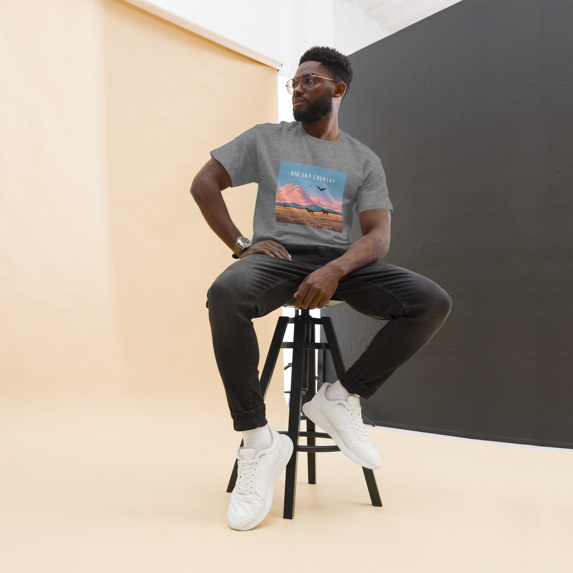 Big Sky Country Unisex Softstyle T-Shirt, Casual Wear, Gift for Nature Lovers, Summer Outings, Sustainable Fashion