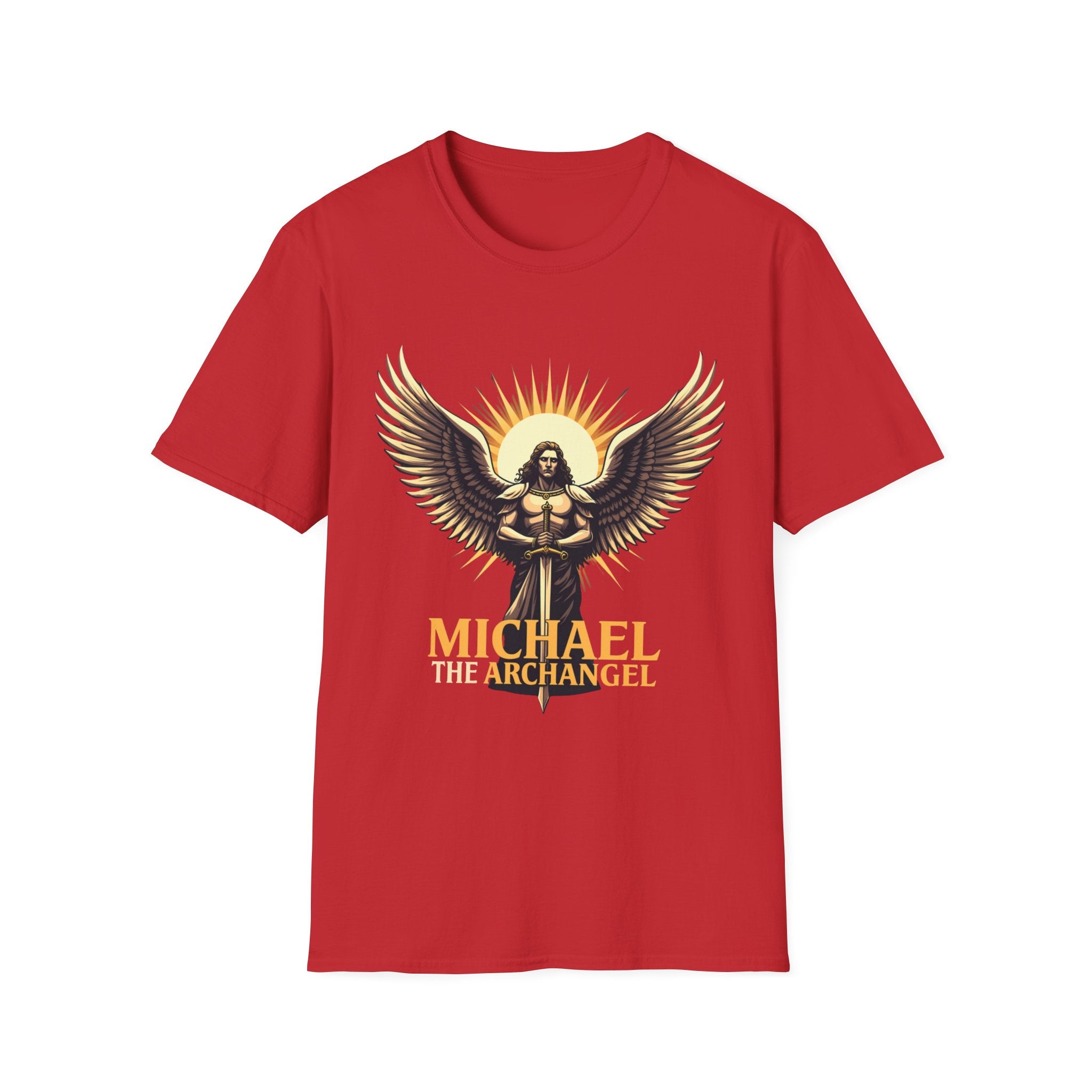 Archangel Michael Unisex Softstyle T-Shirt - Inspirational Divine Design