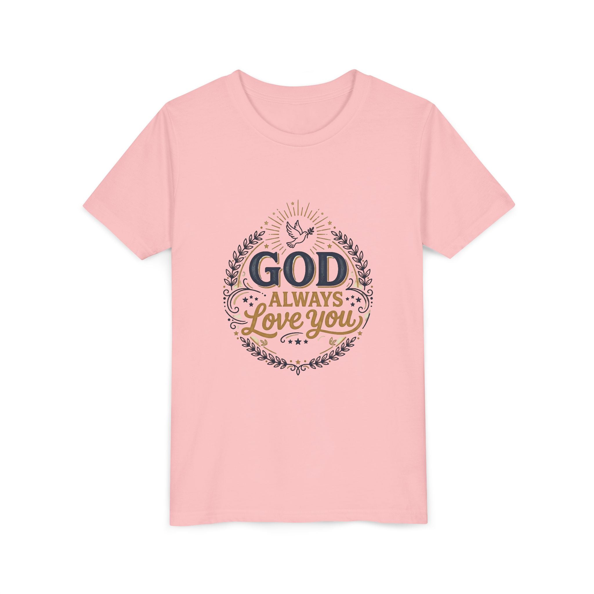 God Always Love You Youth Tee | Faith Christian Kids Shirt