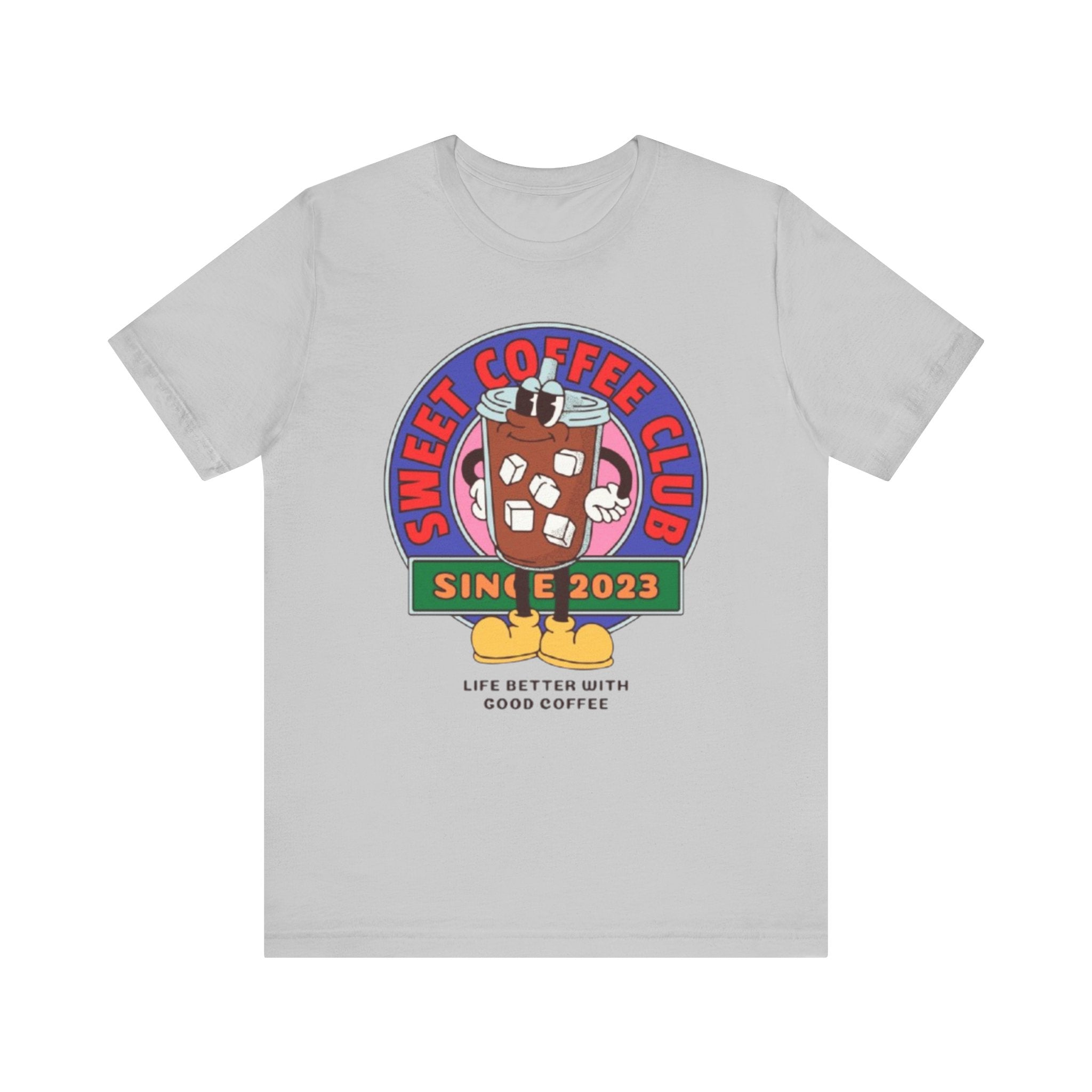 Unisex Graphic Tee - Sunset Coffee Club Printed Tee - Eco-Friendly Cas