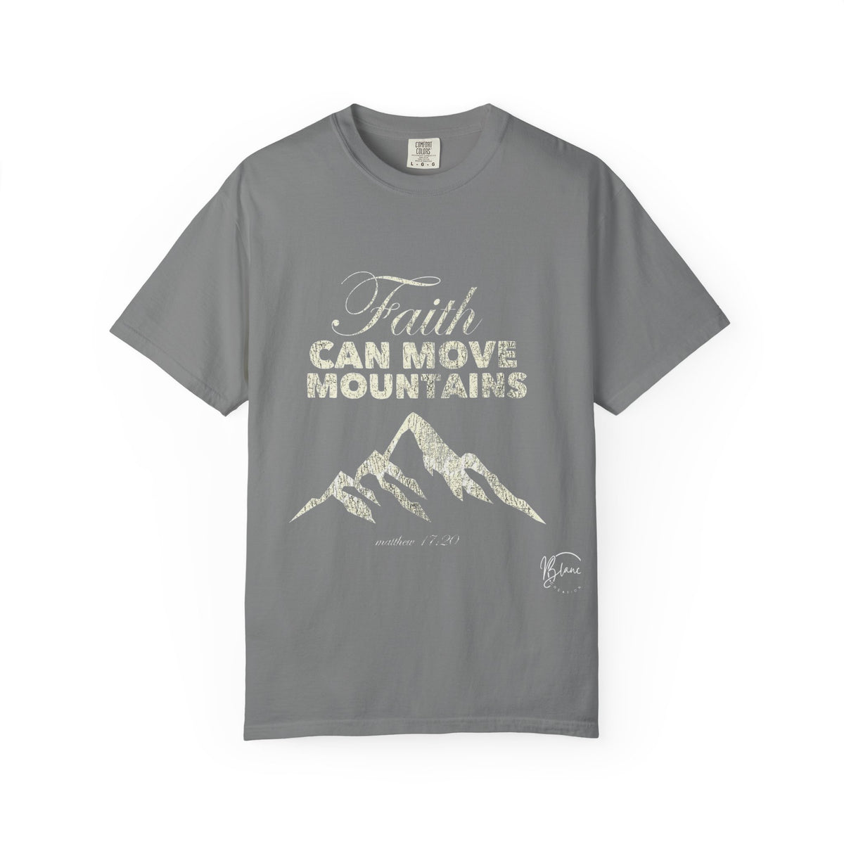 Faith Can Move Mountains T-Shirt — Inspirational Mountain Graphic Tee