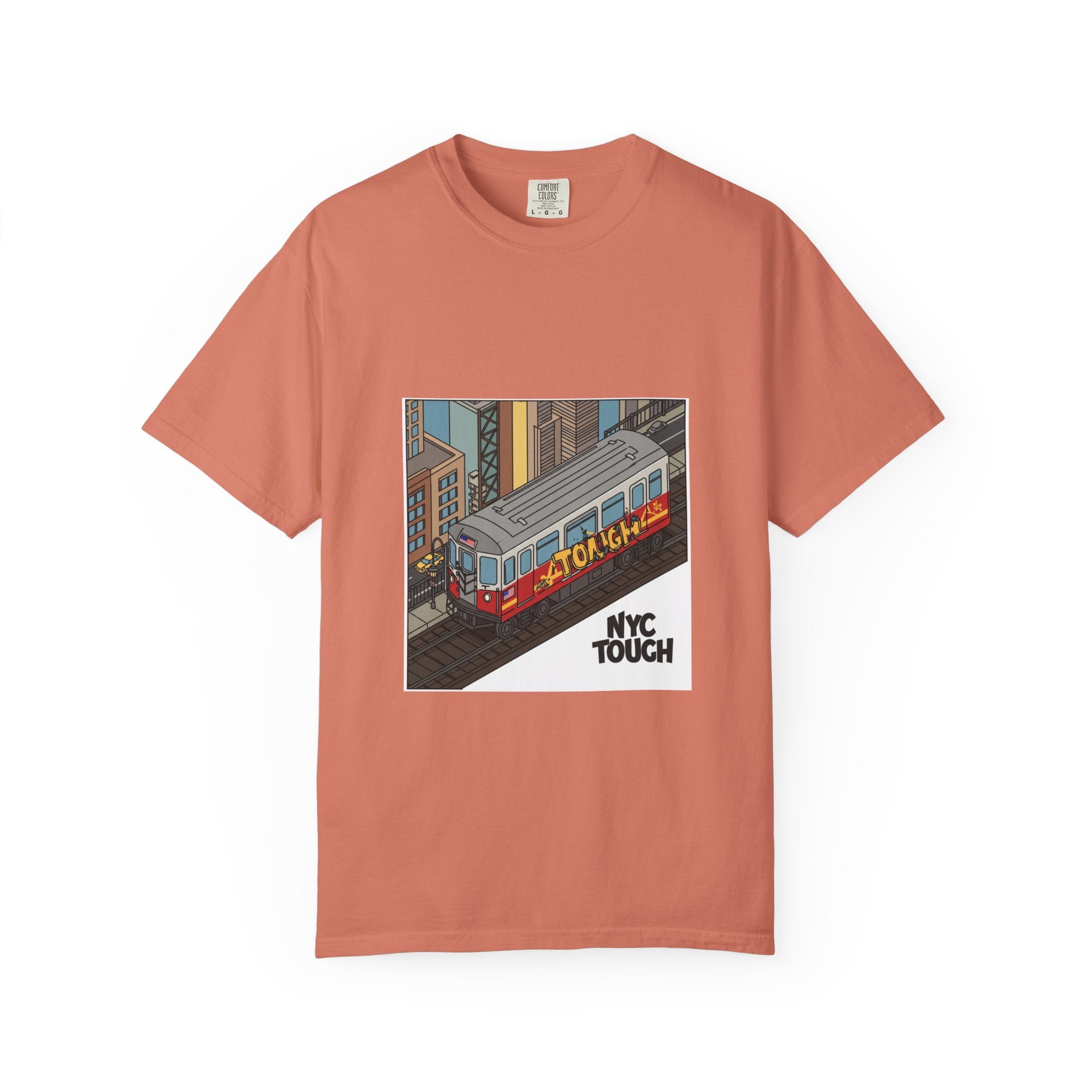 NYC Touch Unisex Garment-Dyed T-Shirt - Cool Light Blue Tee with City Graphics
