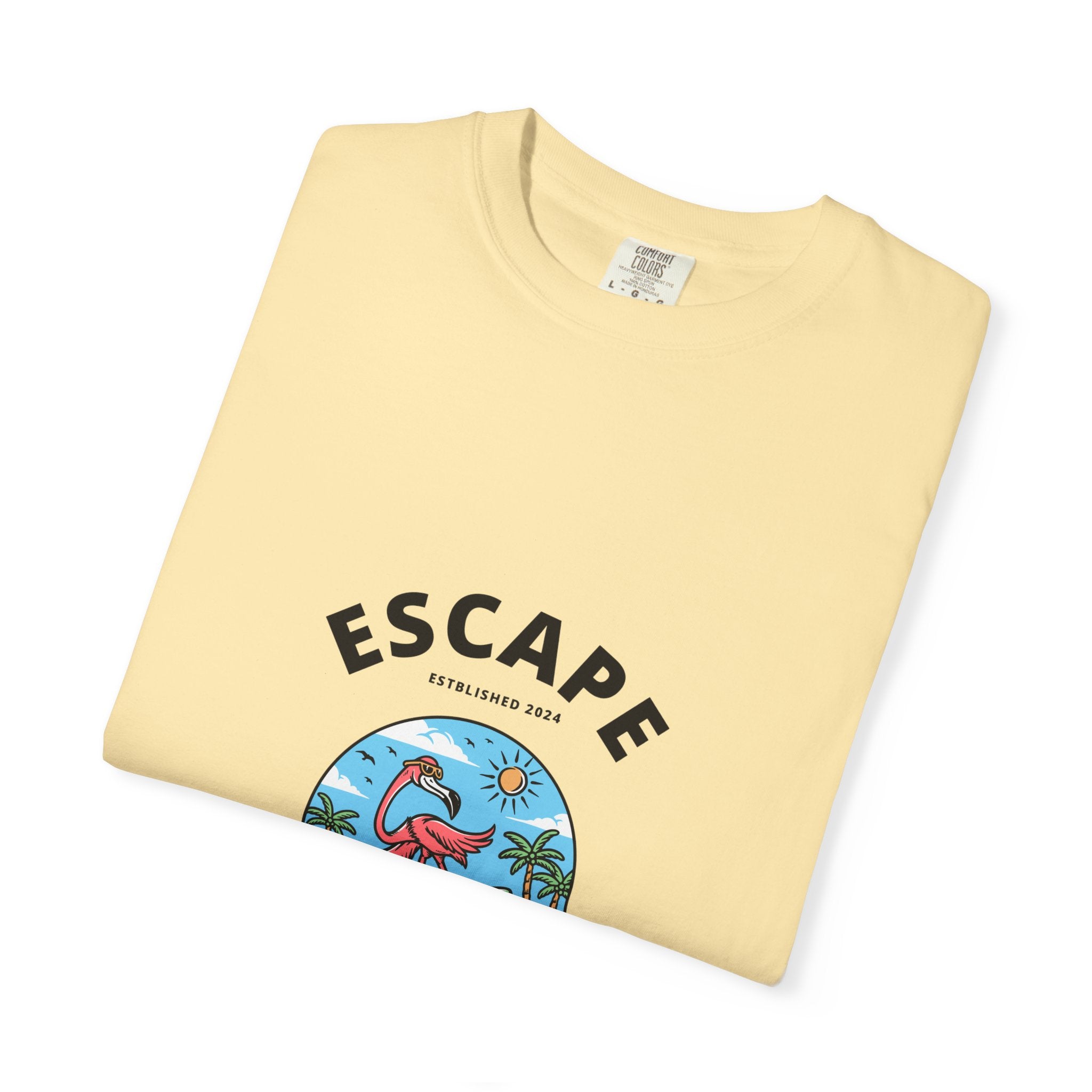 Escape Paradise Unisex Garment-Dyed T-shirt | Tropical Vibes Tee for Beach Lovers